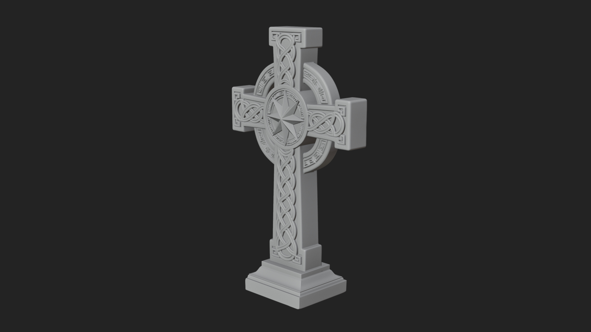Carved Relief Wall Cross Design 149 3D Print Model 3D Model