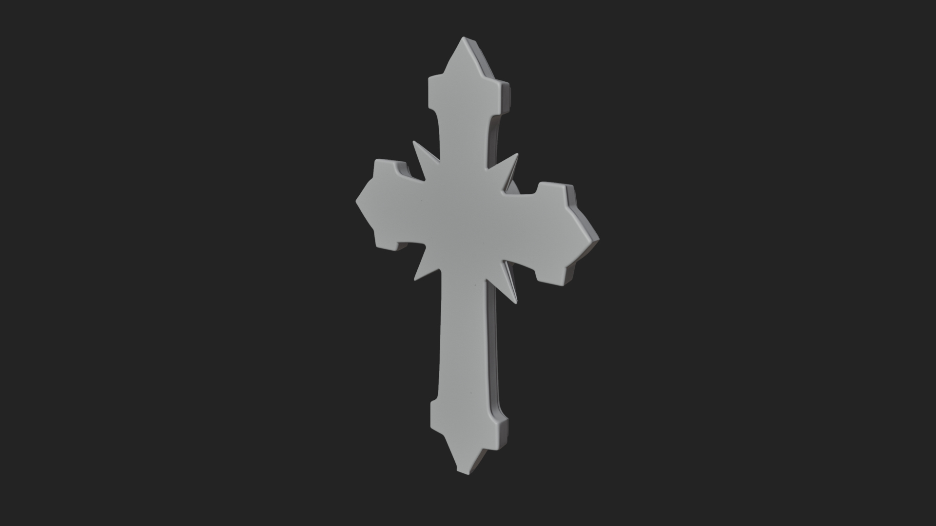 Carved Relief Wall Cross Design 150 3D Print Model 3D Model