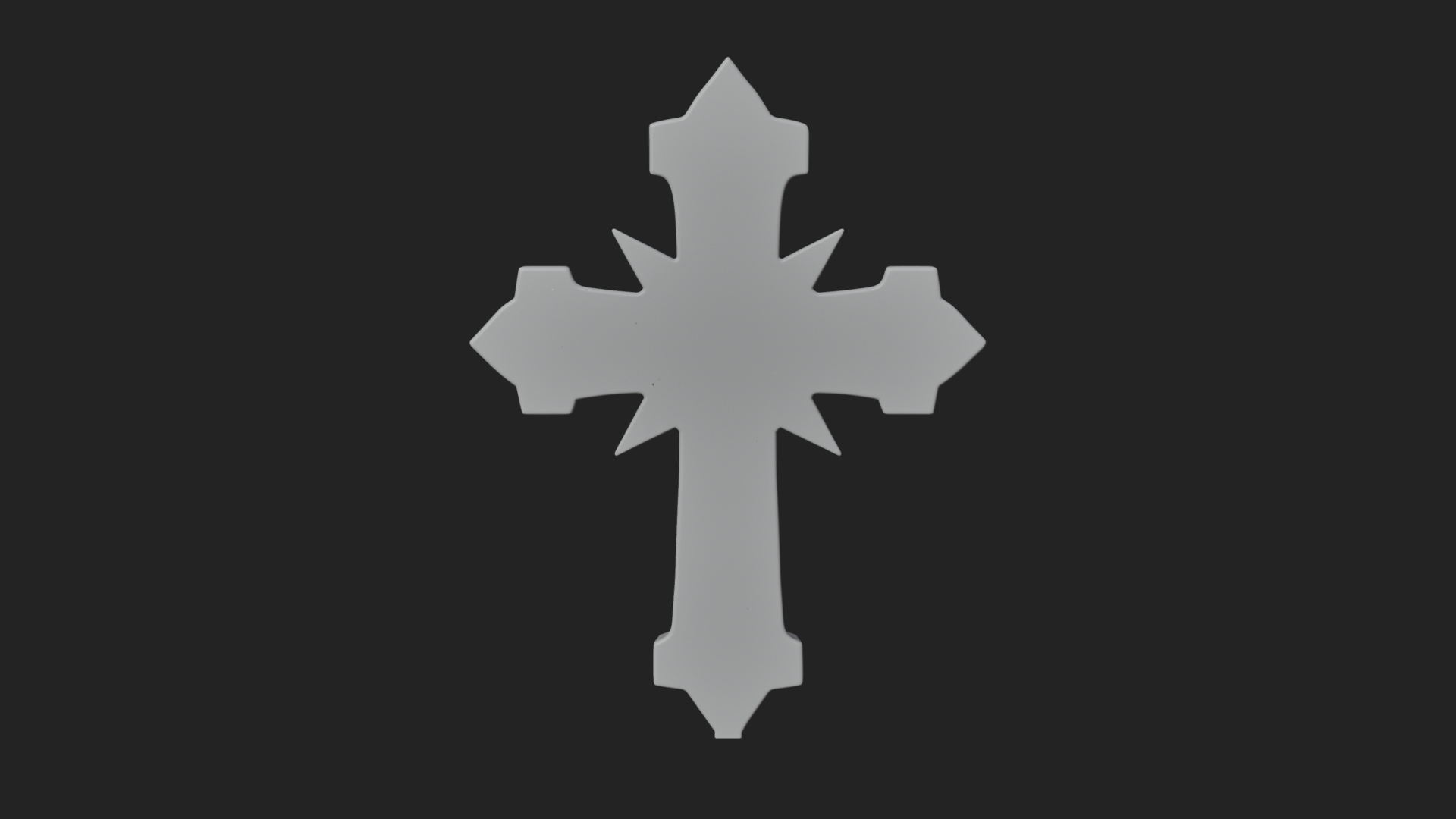 Carved Relief Wall Cross Design 150 3D Print Model 3D Model