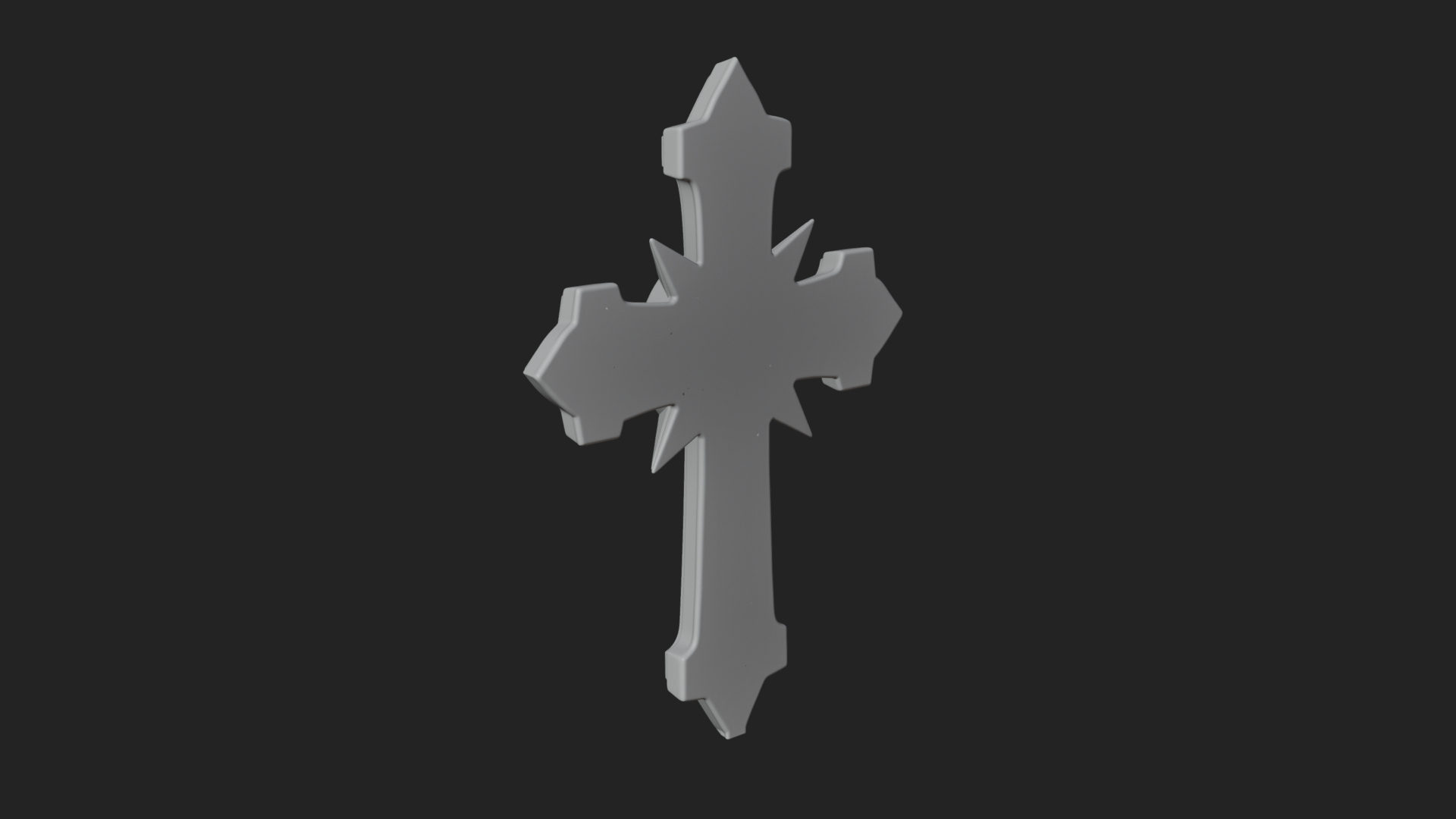 Carved Relief Wall Cross Design 150 3D Print Model 3D Model