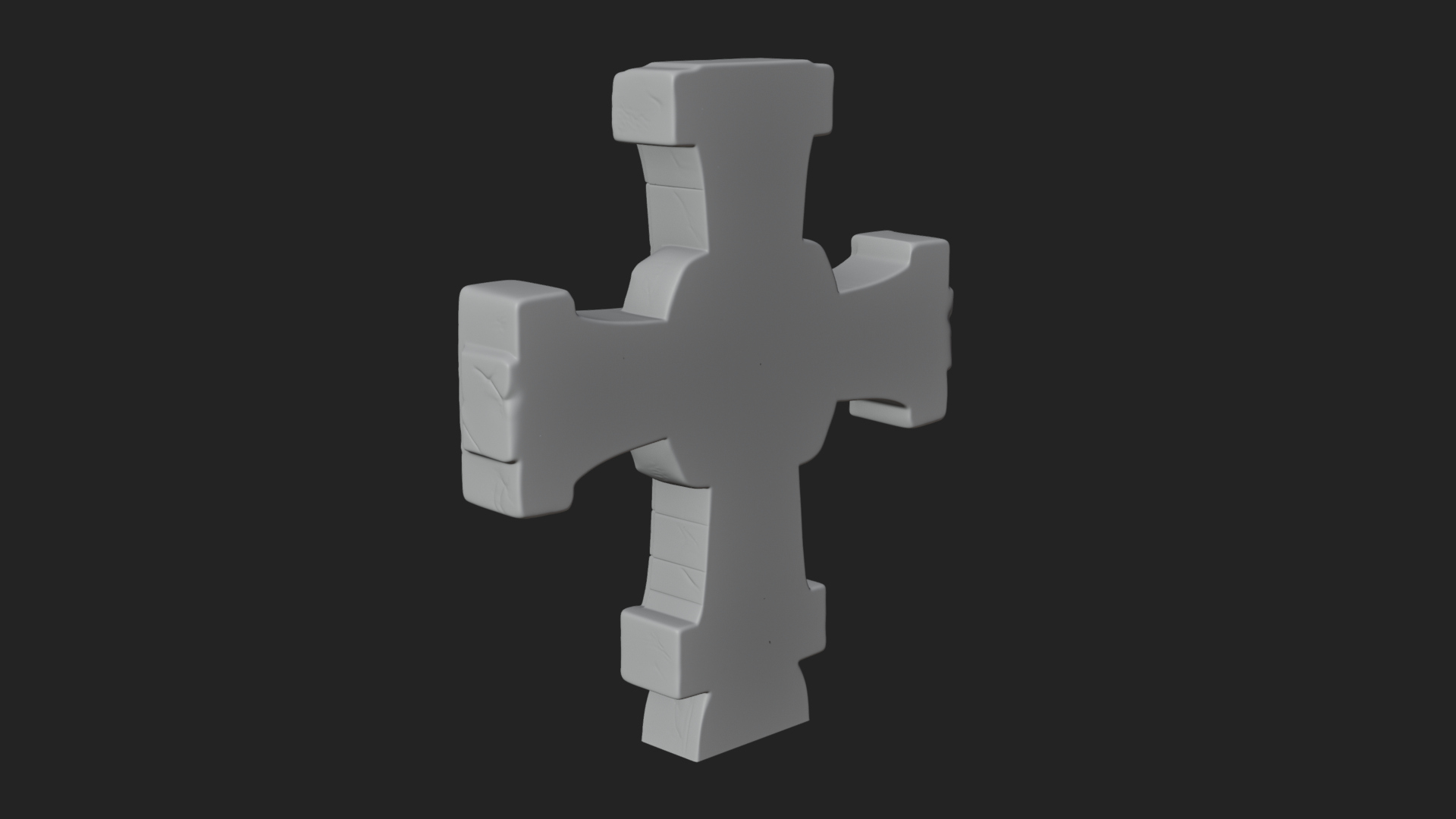 Carved Relief Wall Cross Design 151 3D Print Model 3D Model