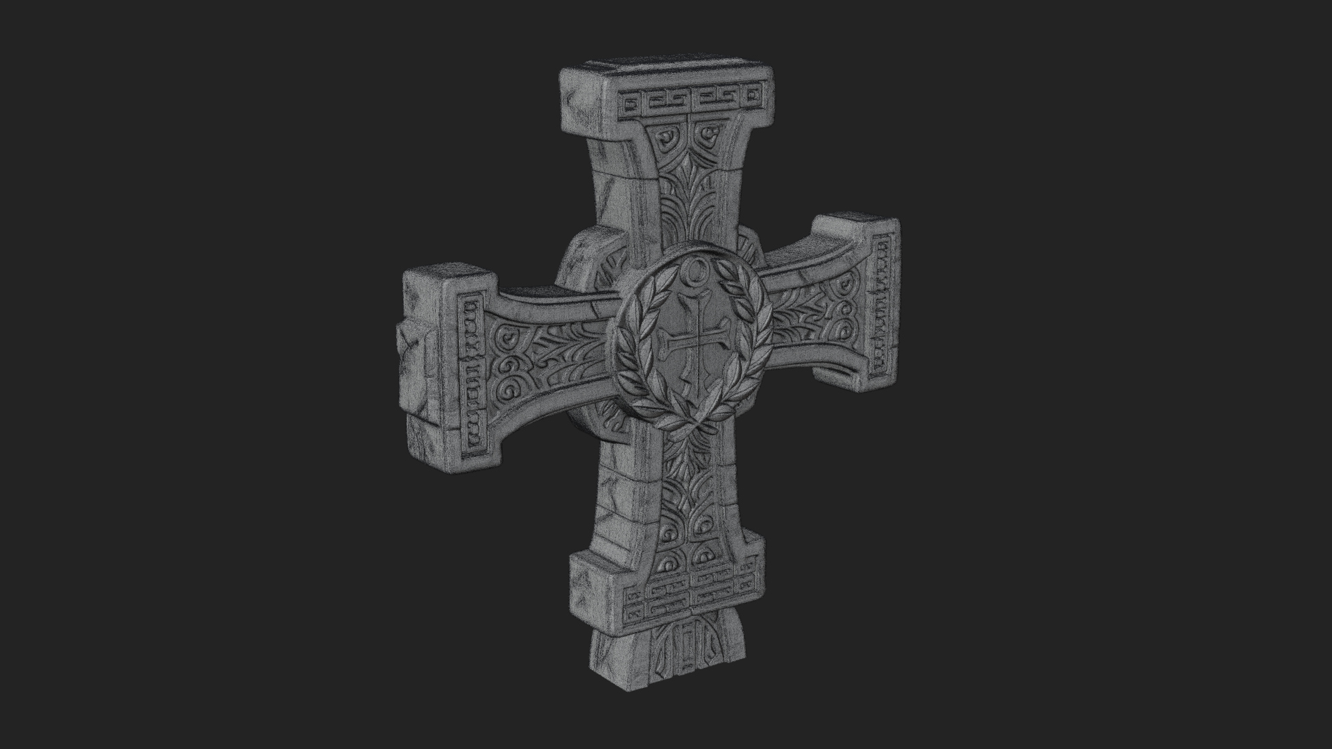Carved Relief Wall Cross Design 151 3D Print Model 3D Model