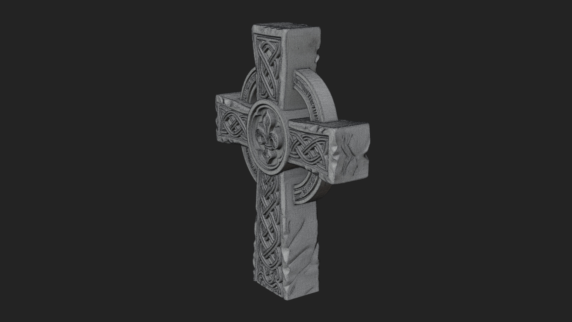 Carved Relief Wall Cross Design 153 3D Print Model 3D Model
