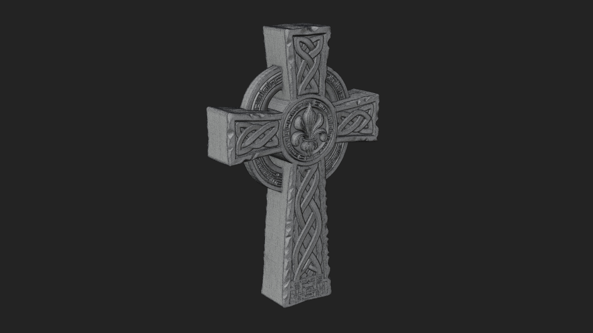 Carved Relief Wall Cross Design 154 3D Print Model 3D Model