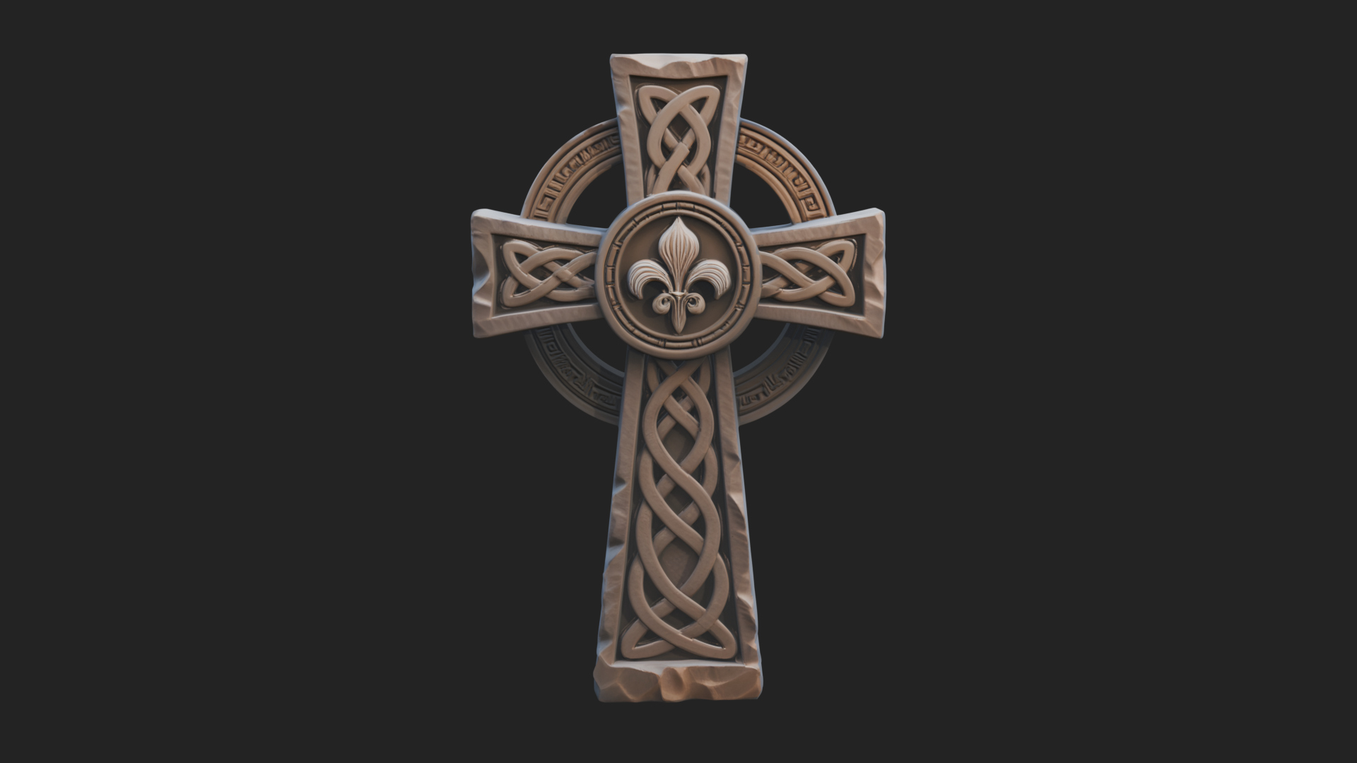 Carved Relief Wall Cross Design 158 3D Print Model 3D Model
