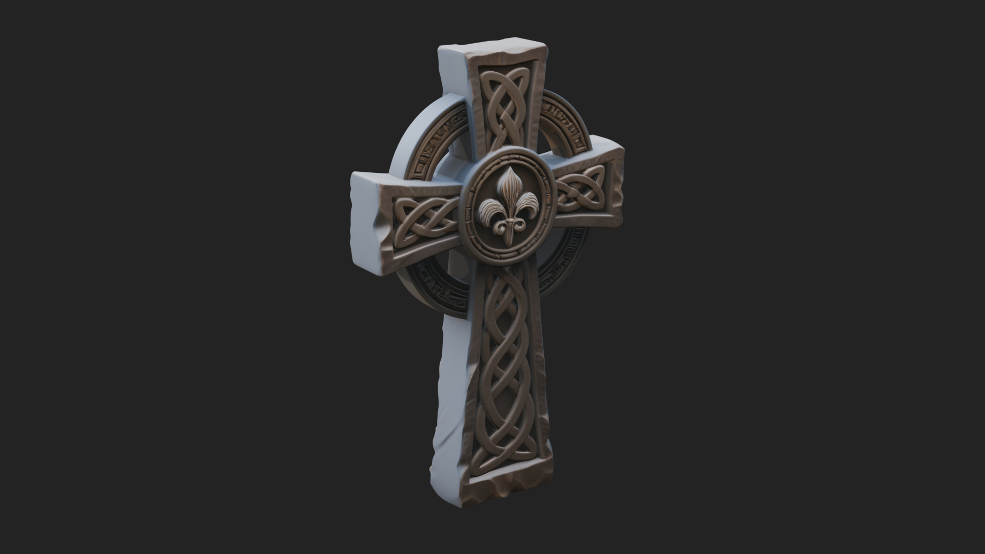 Carved Relief Wall Cross Design 158 3D Print Model 3D Model