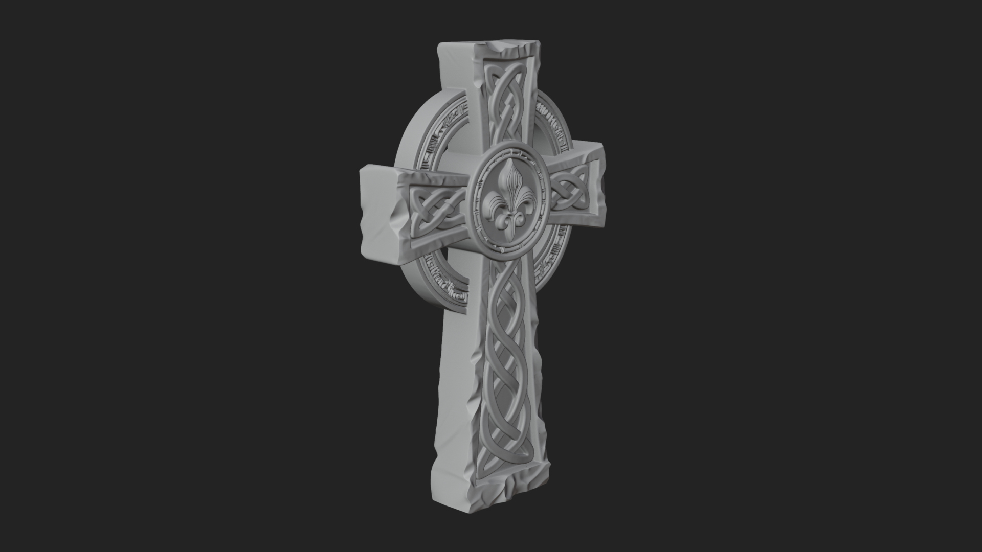 Carved Relief Wall Cross Design 158 3D Print Model 3D Model