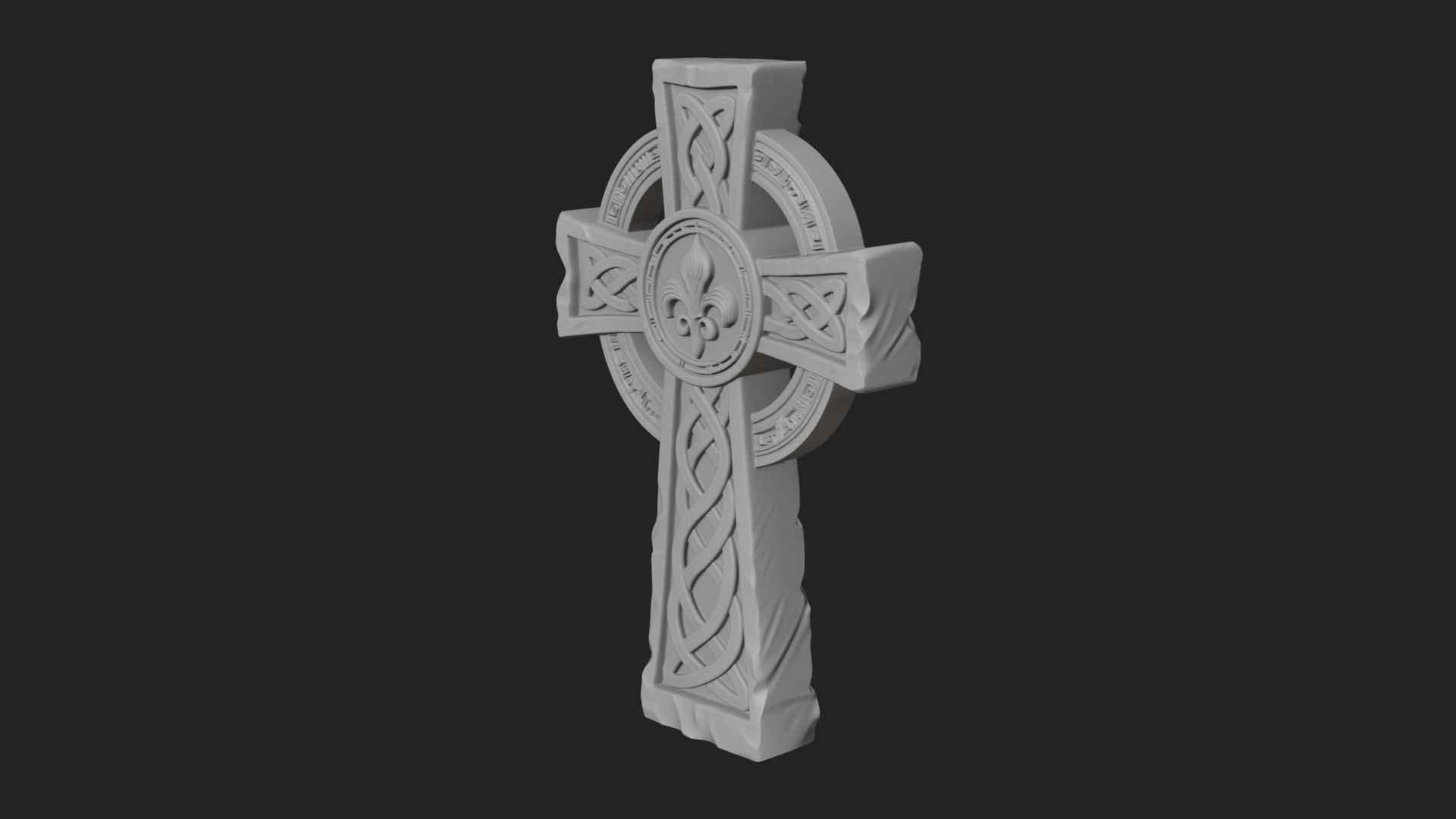Carved Relief Wall Cross Design 158 3D Print Model 3D Model