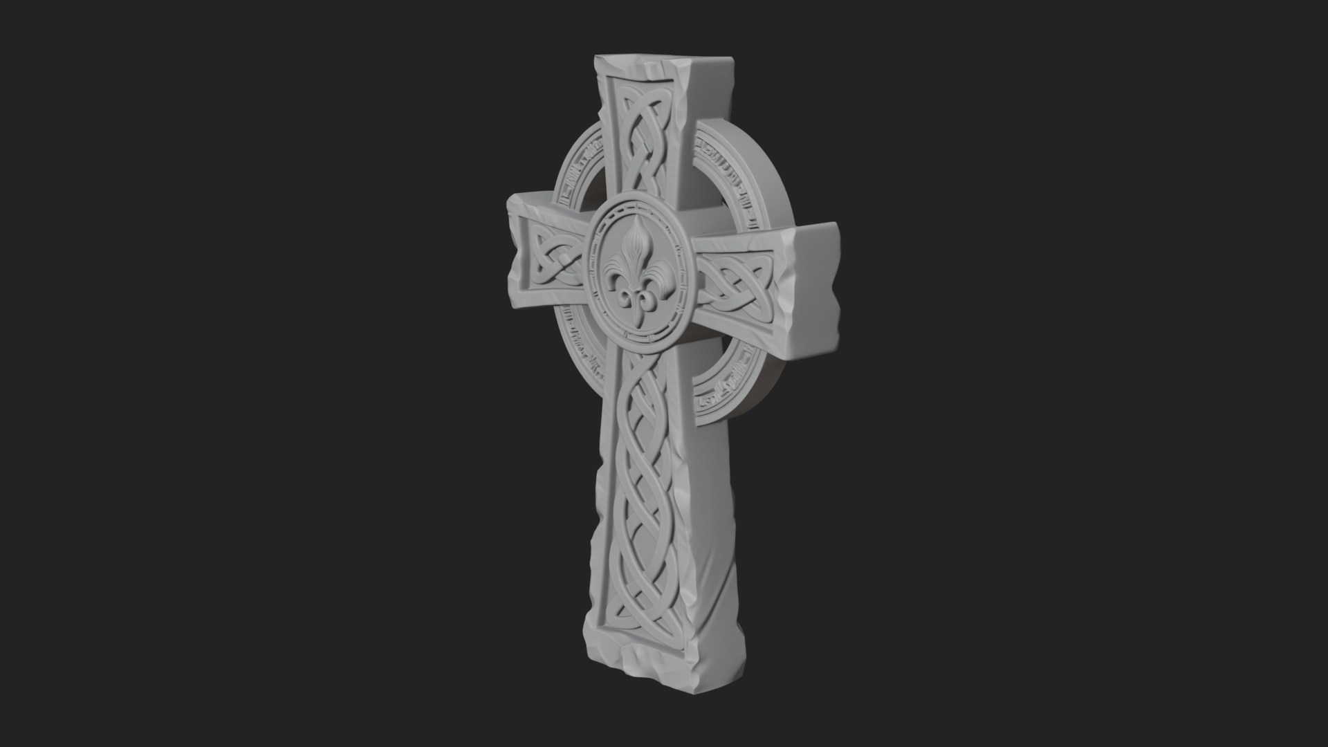 Carved Relief Wall Cross Design 158 3D Print Model 3D Model