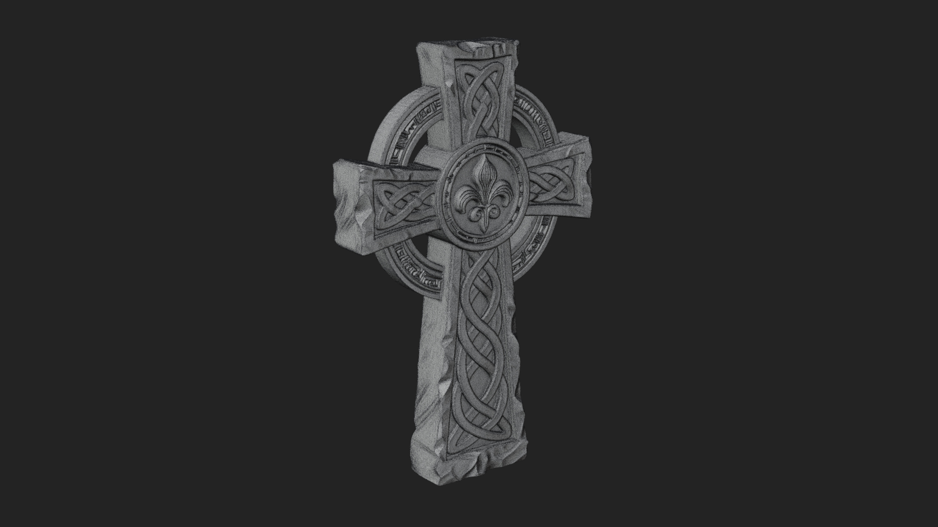 Carved Relief Wall Cross Design 158 3D Print Model 3D Model