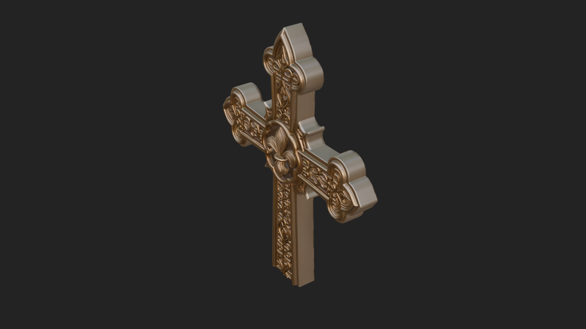 Carved Relief Wall Cross Design 159 3D Print Model 3D Model