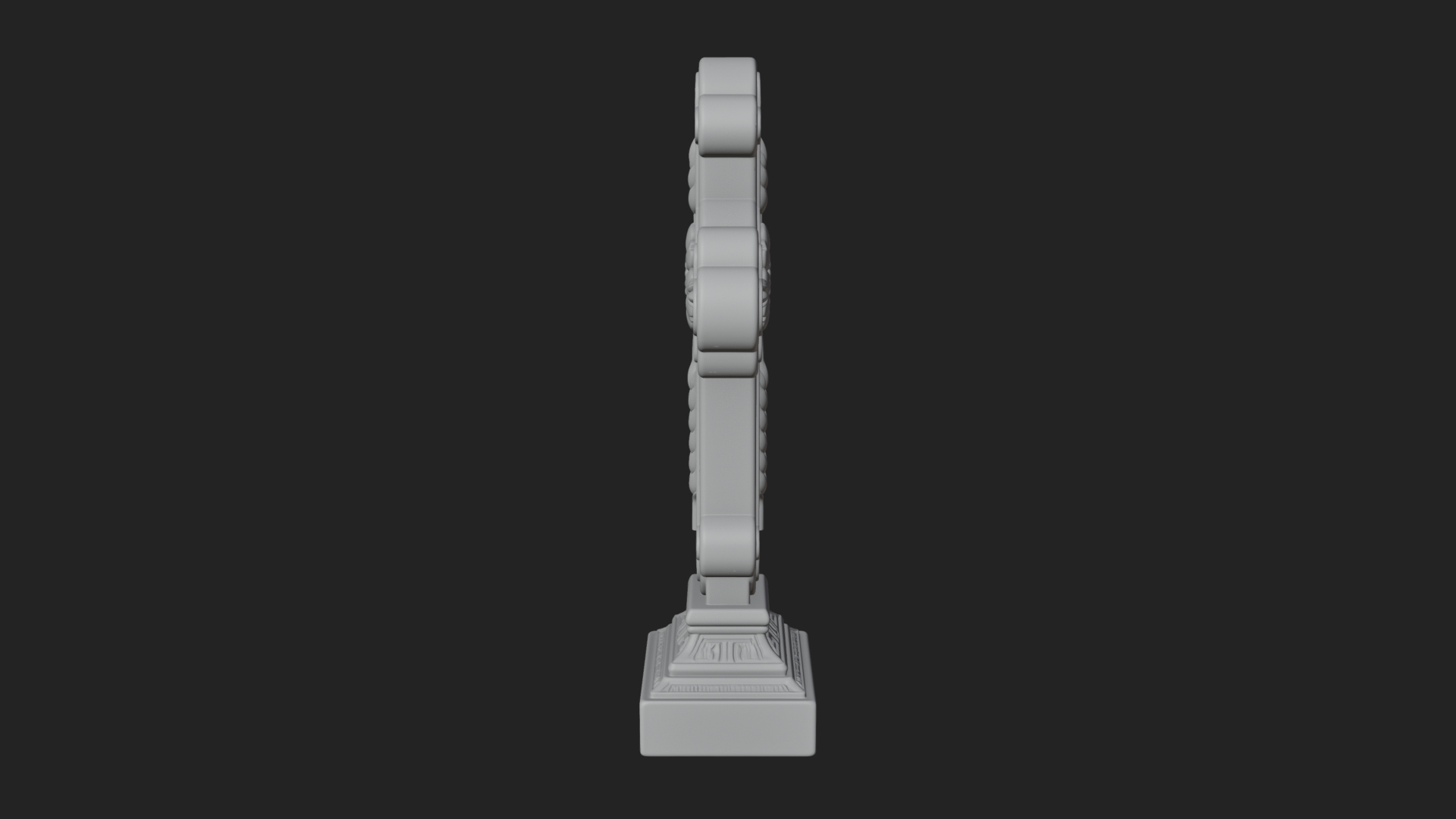Carved Relief Wall Cross Design 16 3D Print Model 3D Model