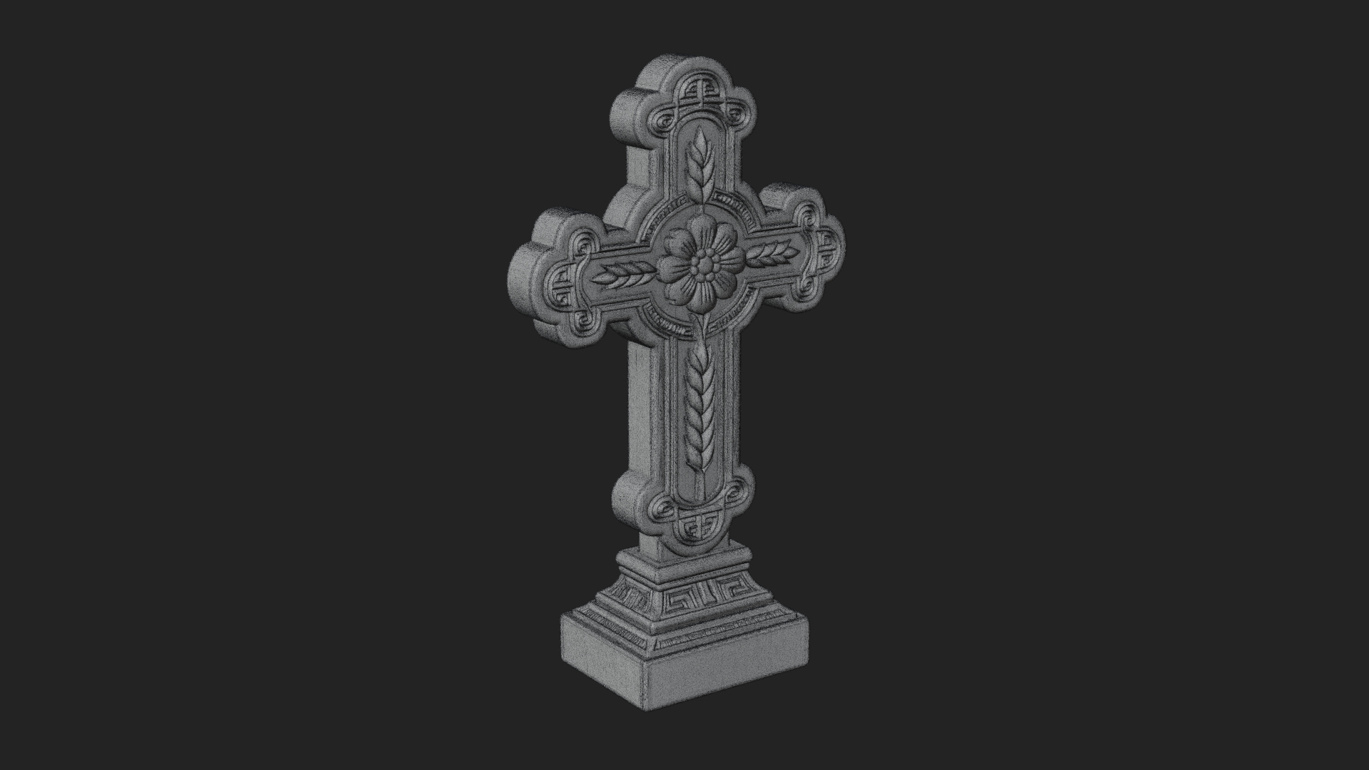 Carved Relief Wall Cross Design 16 3D Print Model 3D Model