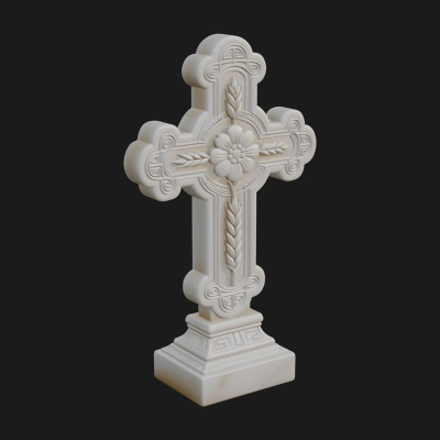 Carved Relief Wall Cross Design 16 3D Print Model