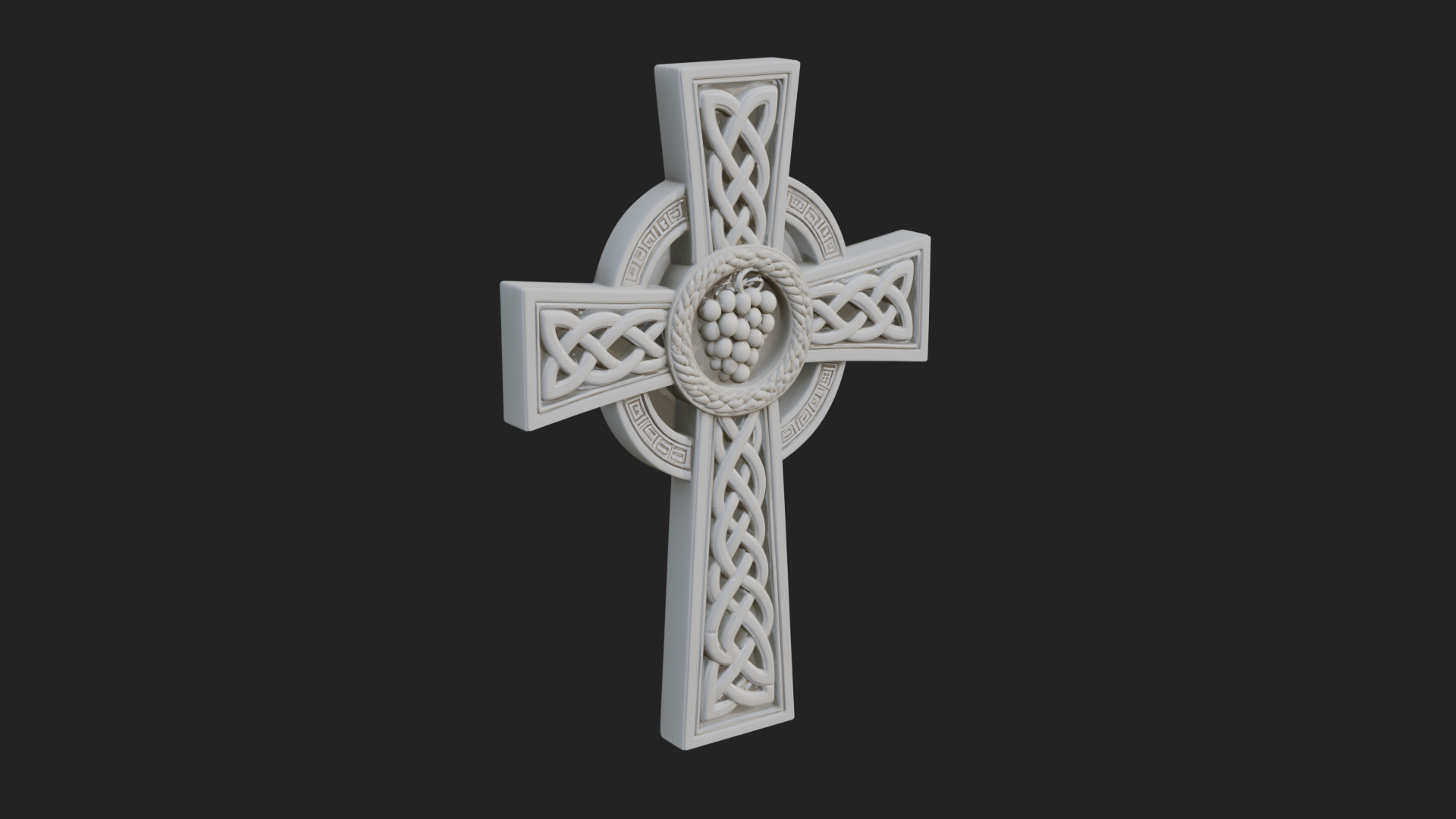 Carved Relief Wall Cross Design 161 3D Print Model 3D Model