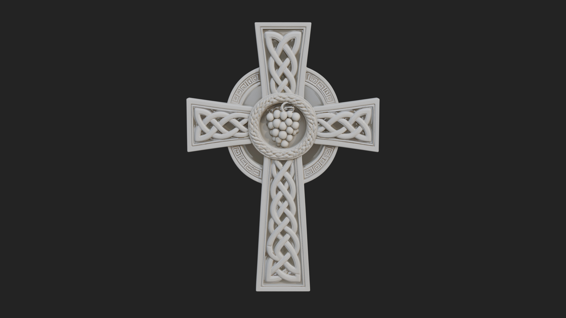 Carved Relief Wall Cross Design 161 3D Print Model 3D Model