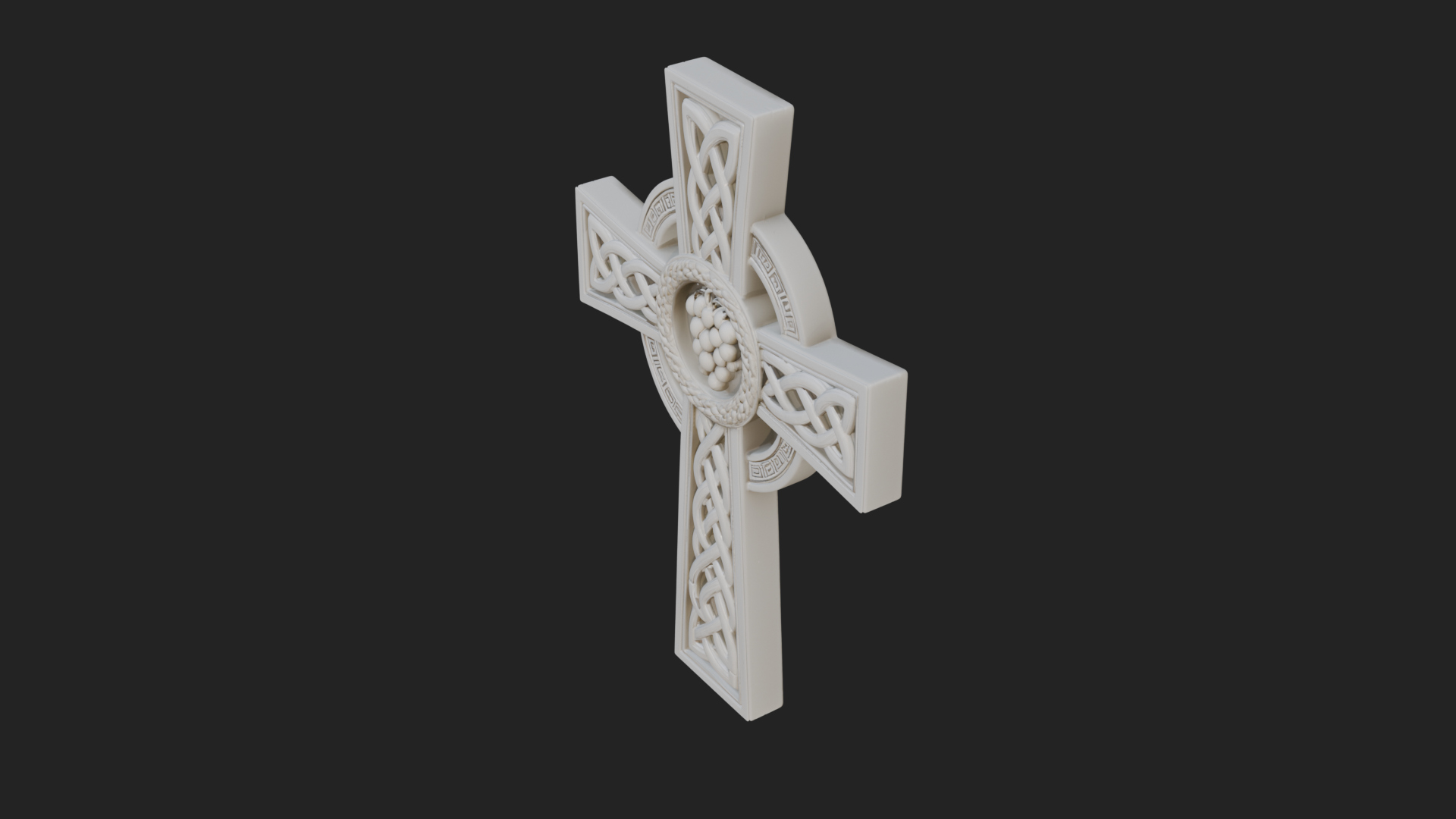 Carved Relief Wall Cross Design 161 3D Print Model 3D Model