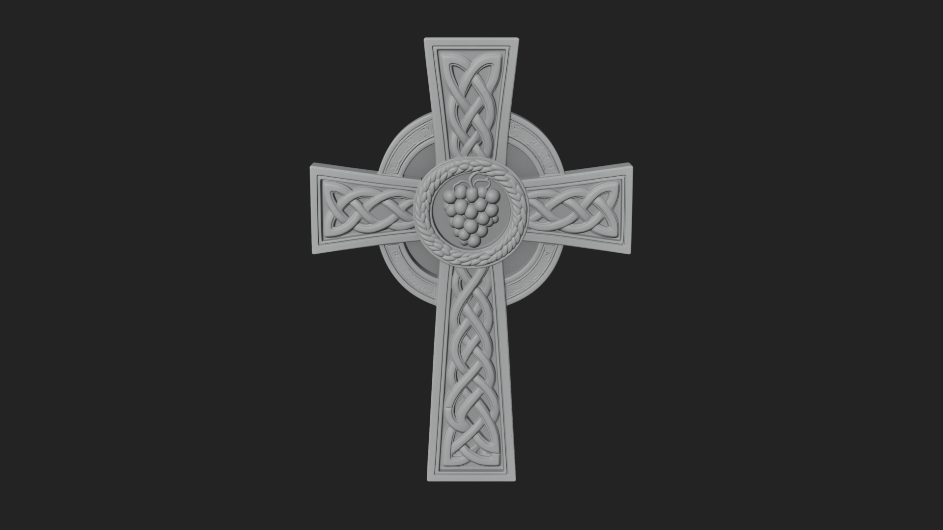 Carved Relief Wall Cross Design 161 3D Print Model 3D Model