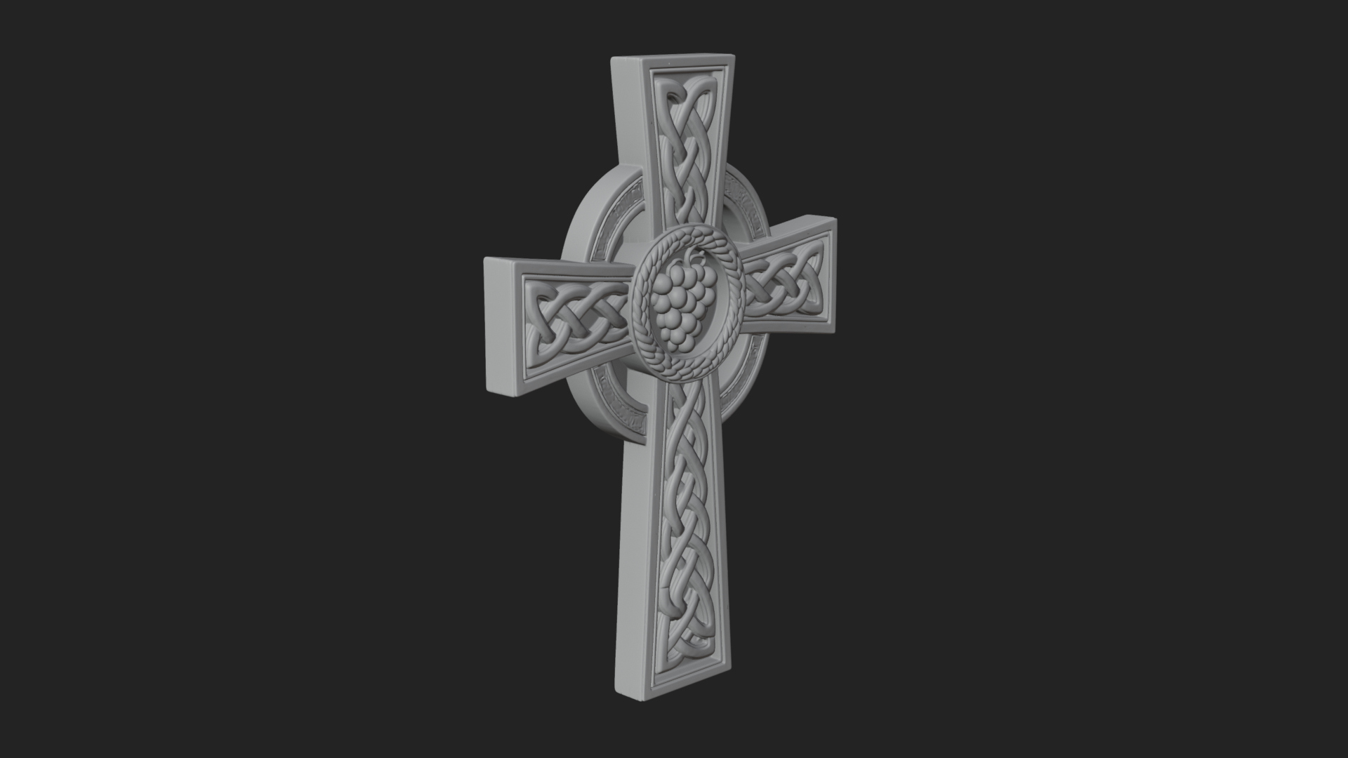Carved Relief Wall Cross Design 161 3D Print Model 3D Model