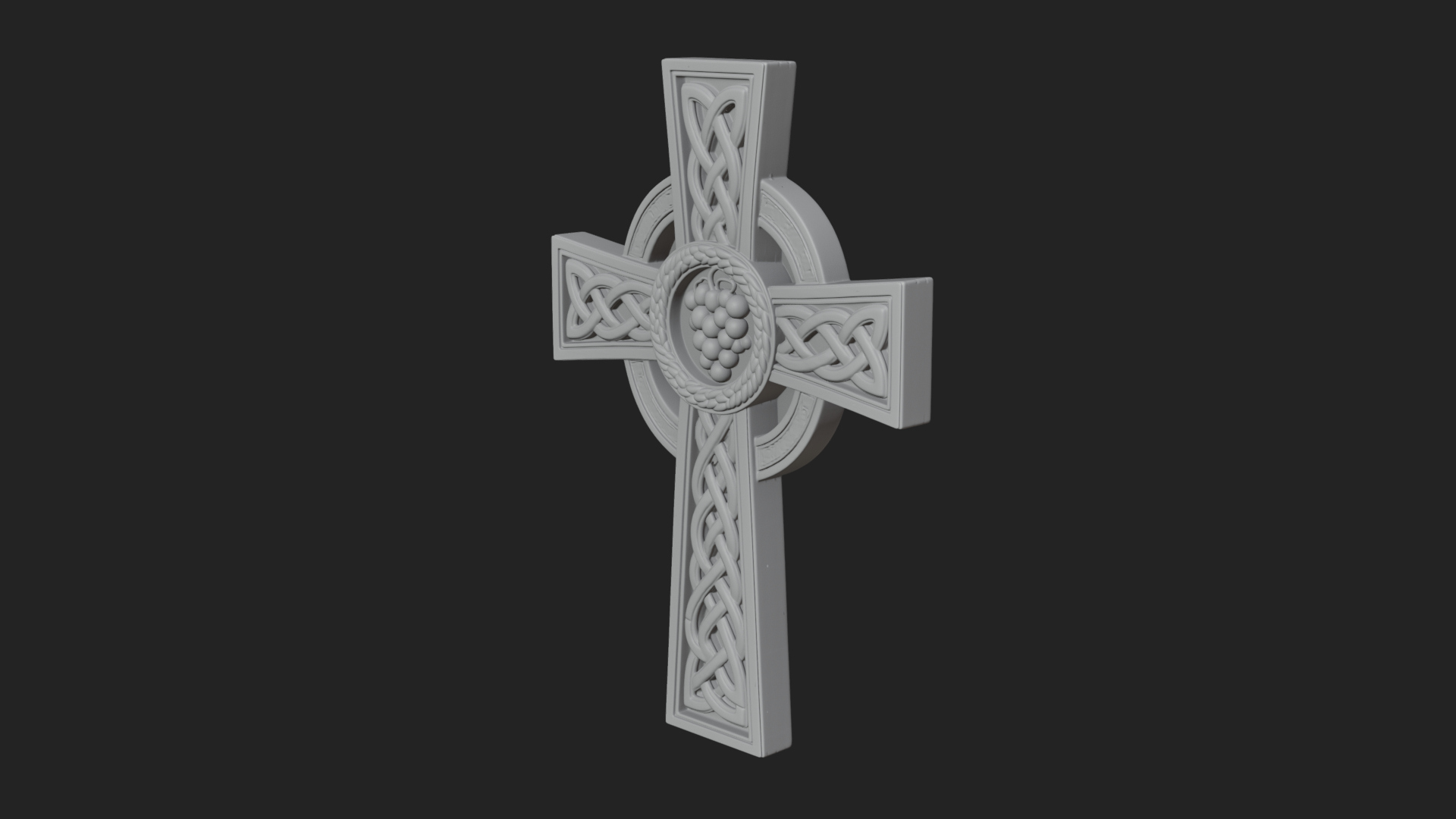 Carved Relief Wall Cross Design 161 3D Print Model 3D Model