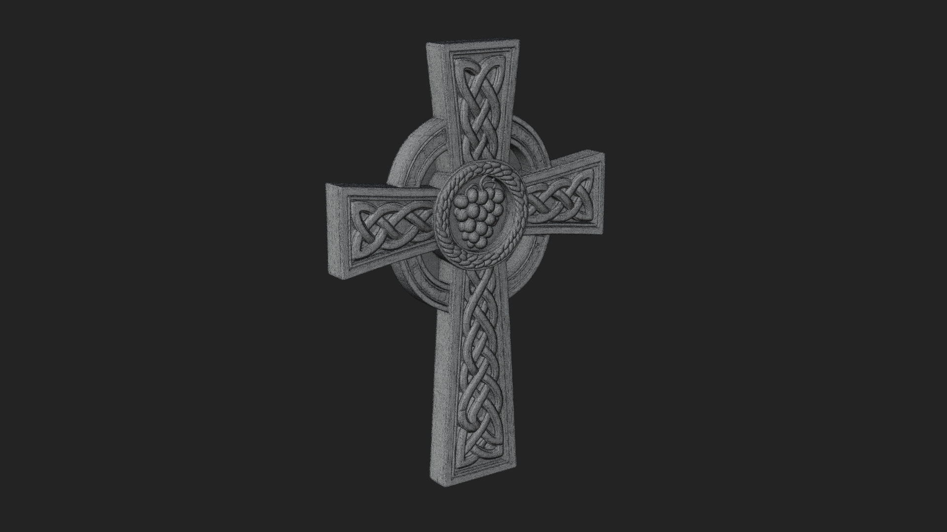 Carved Relief Wall Cross Design 161 3D Print Model 3D Model