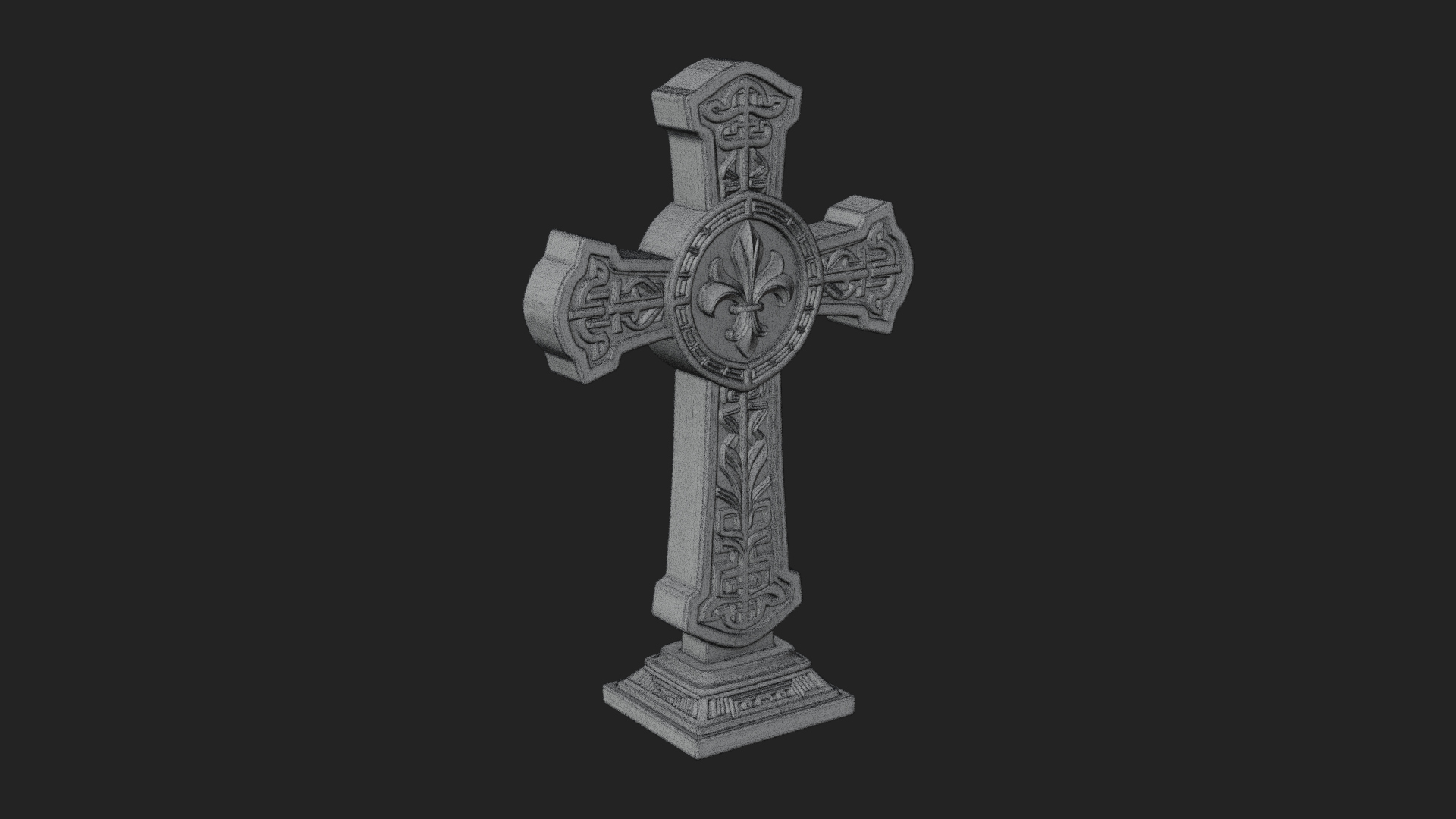 Carved Relief Wall Cross Design 162 3D Print Model 3D Model
