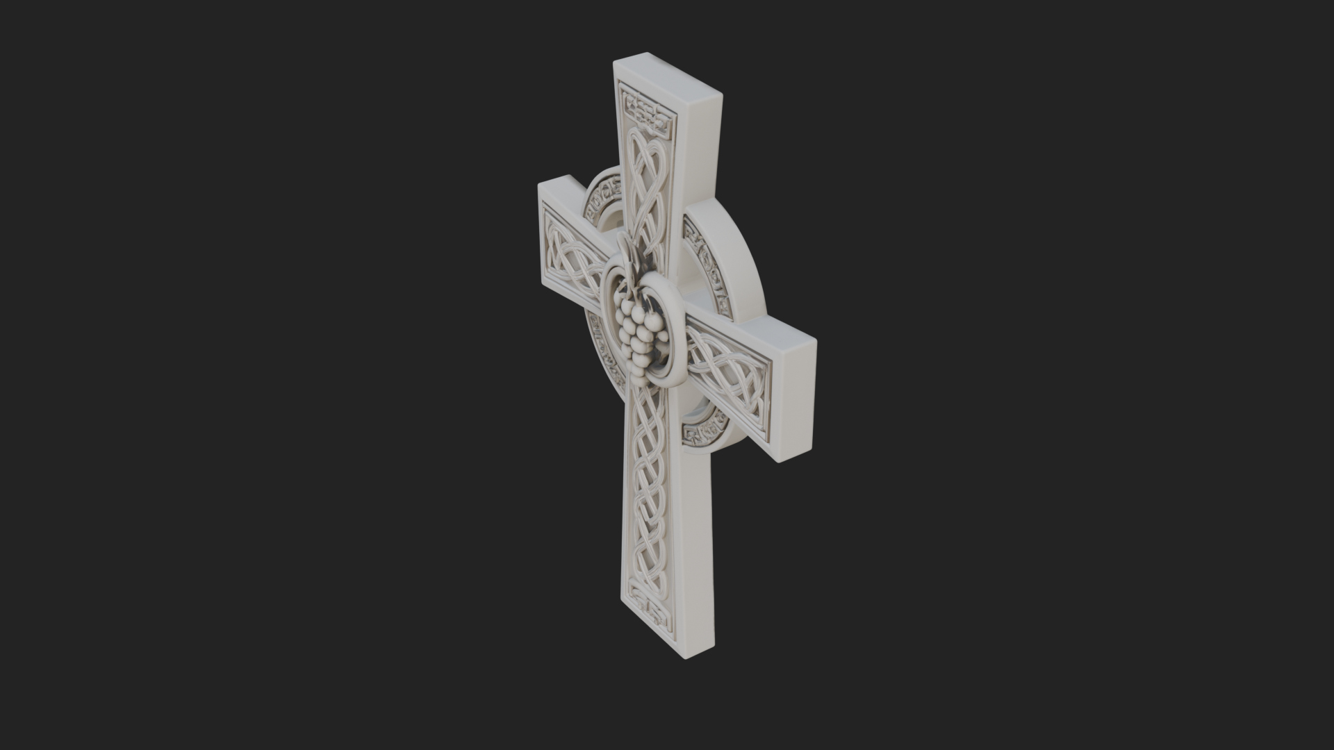 Carved Relief Wall Cross Design 163 3D Print Model 3D Model