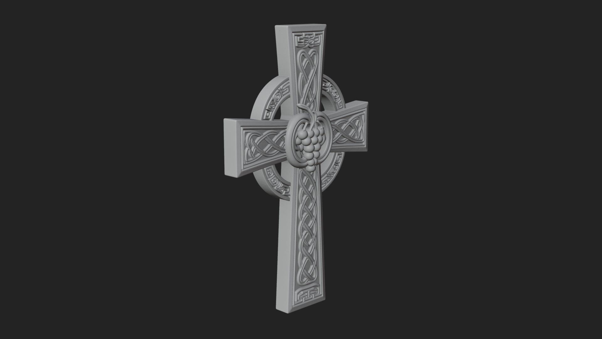 Carved Relief Wall Cross Design 163 3D Print Model 3D Model