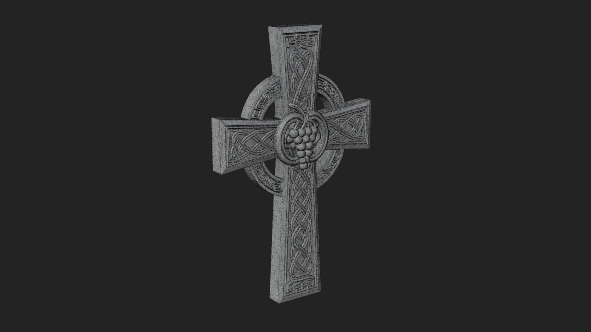 Carved Relief Wall Cross Design 163 3D Print Model 3D Model