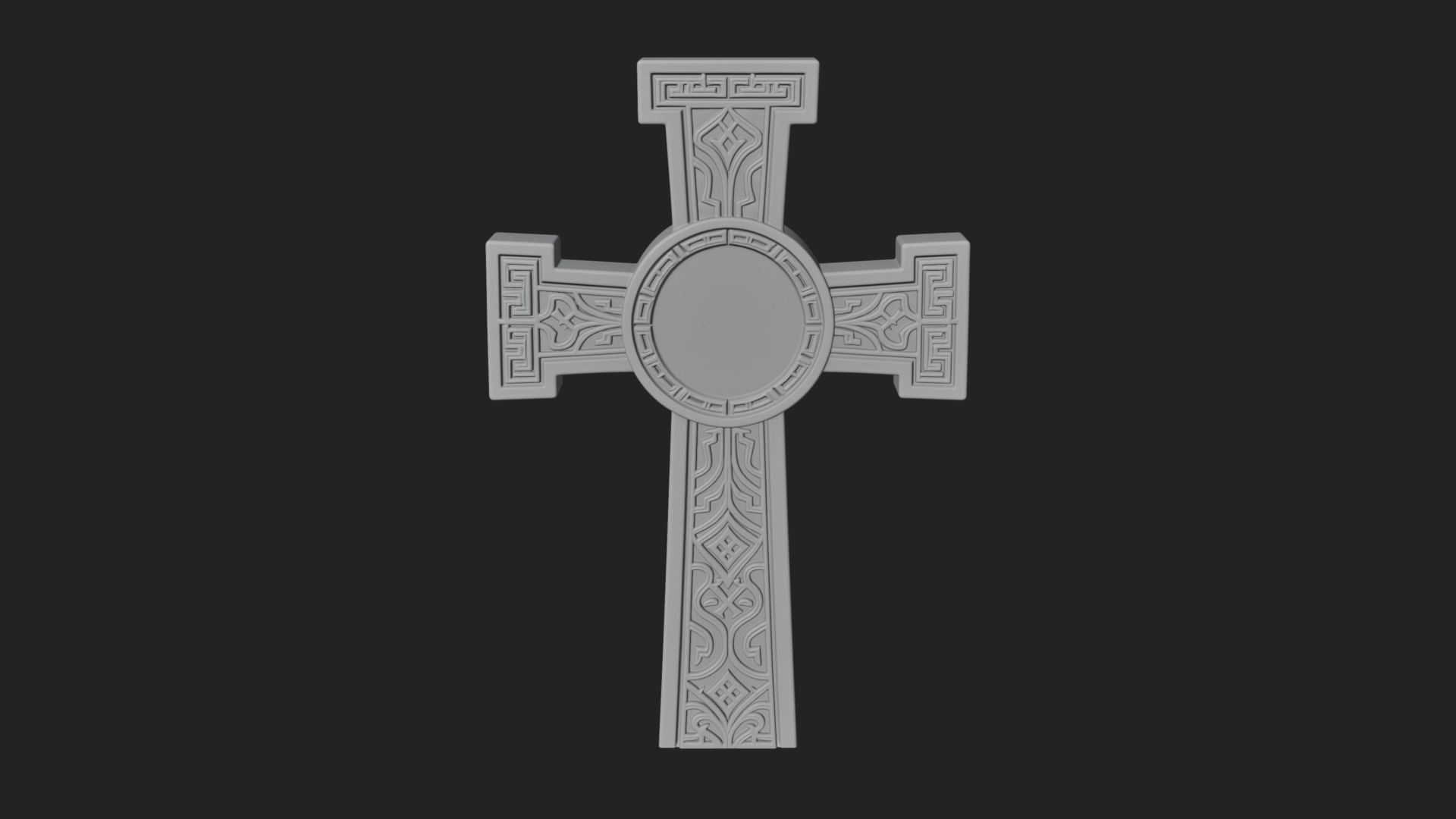 Carved Relief Wall Cross Design 164 3D Print Model 3D Model