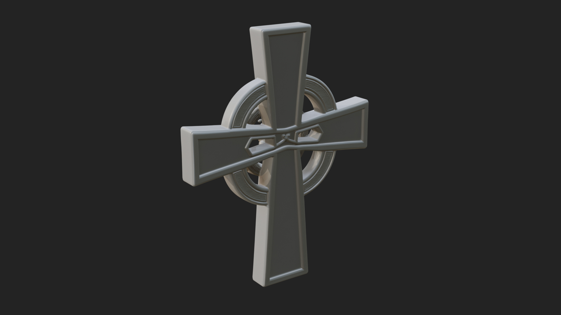 Carved Relief Wall Cross Design 167 3D Print Model 3D Model