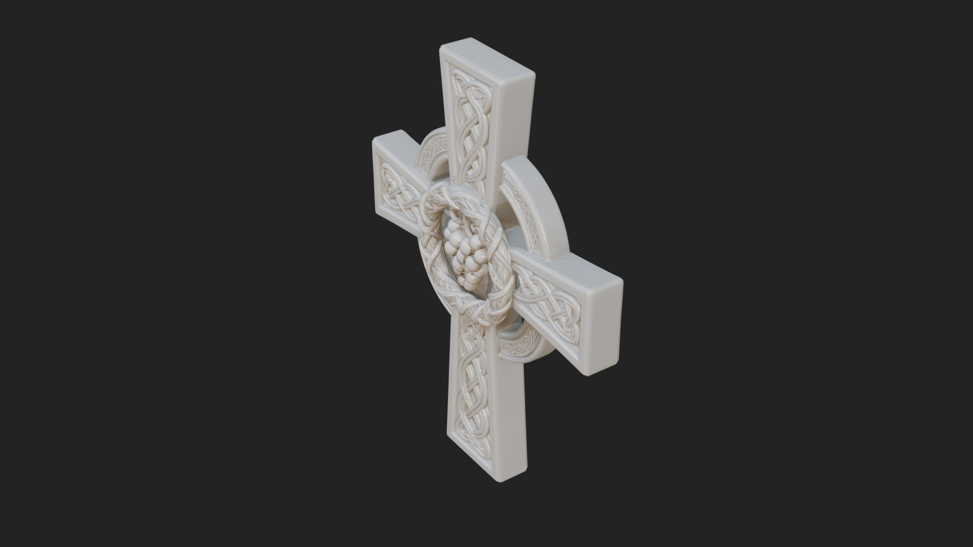 Carved Relief Wall Cross Design 167 3D Print Model 3D Model