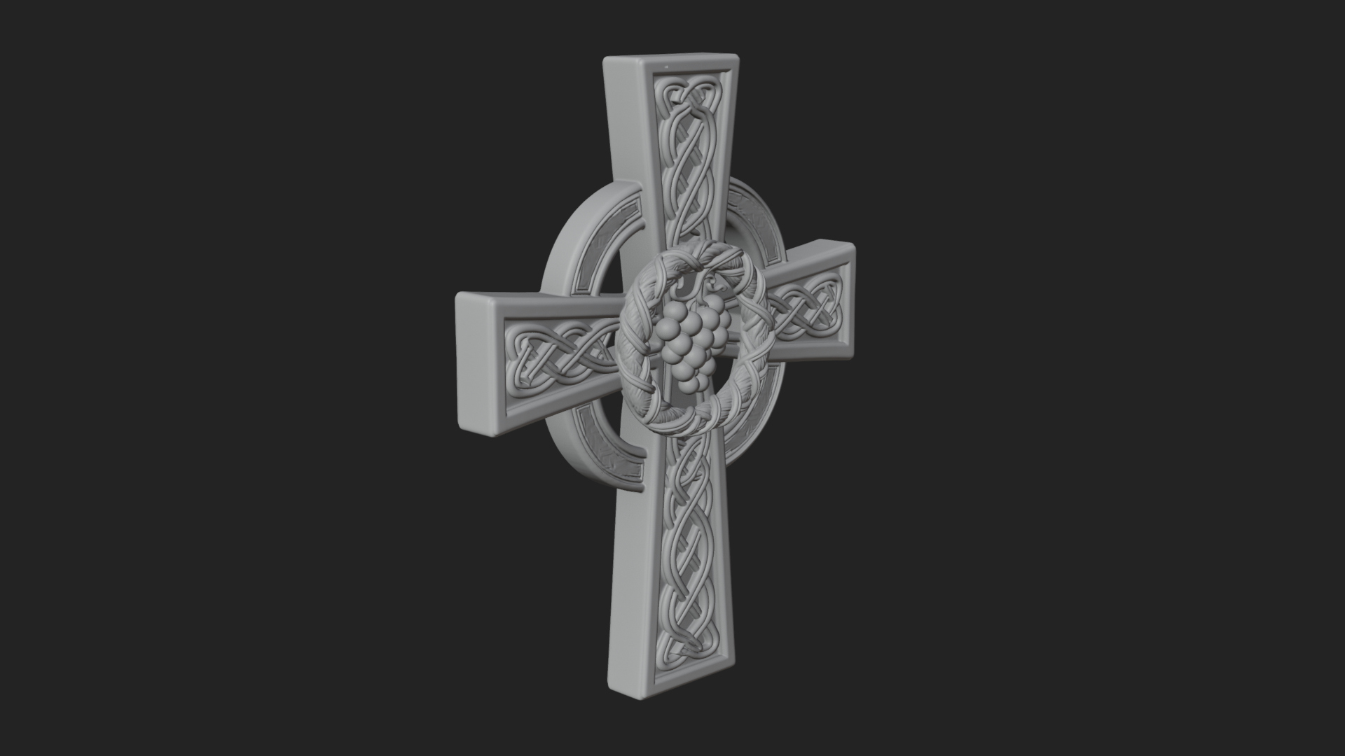 Carved Relief Wall Cross Design 167 3D Print Model 3D Model