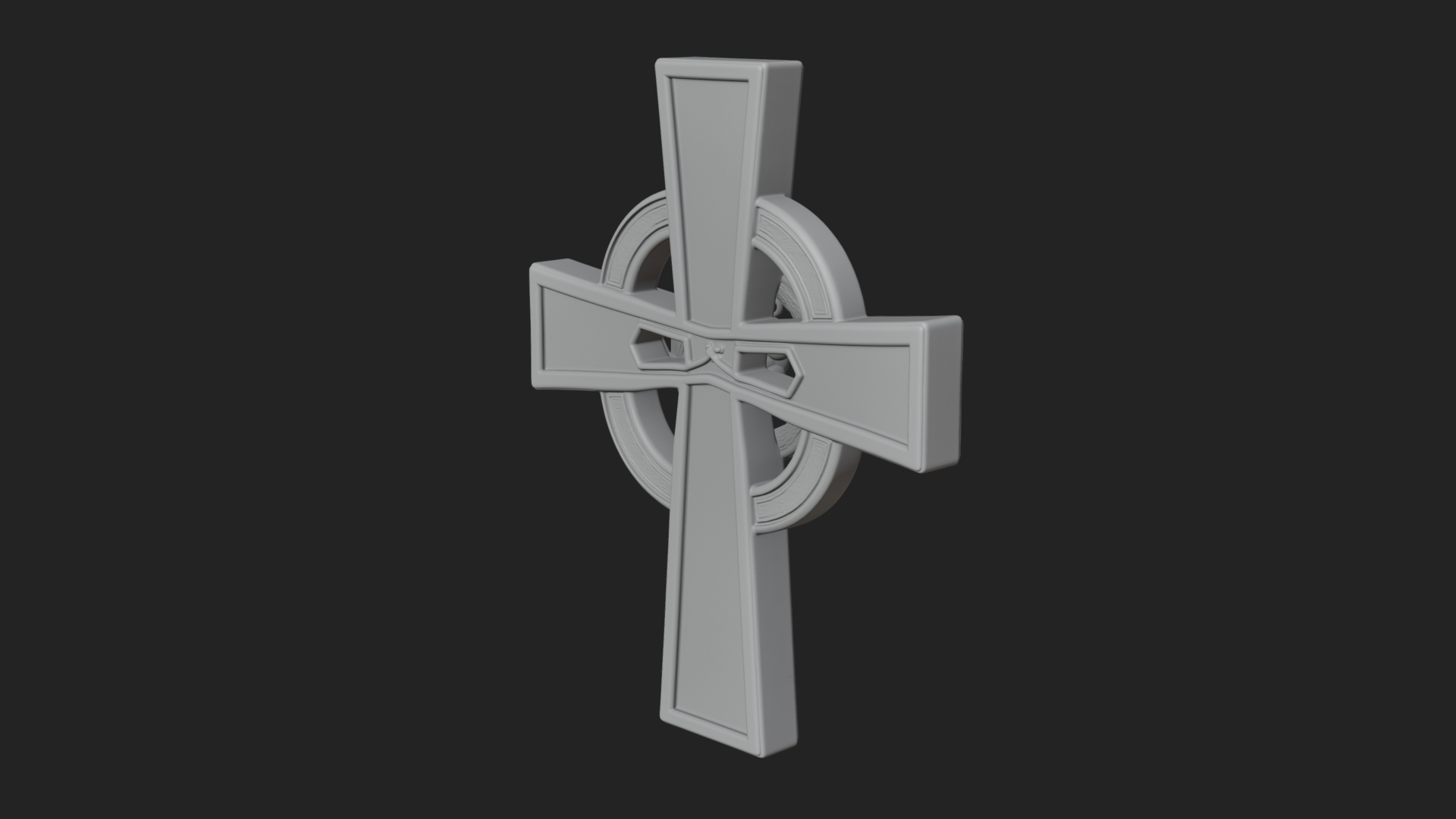 Carved Relief Wall Cross Design 167 3D Print Model 3D Model