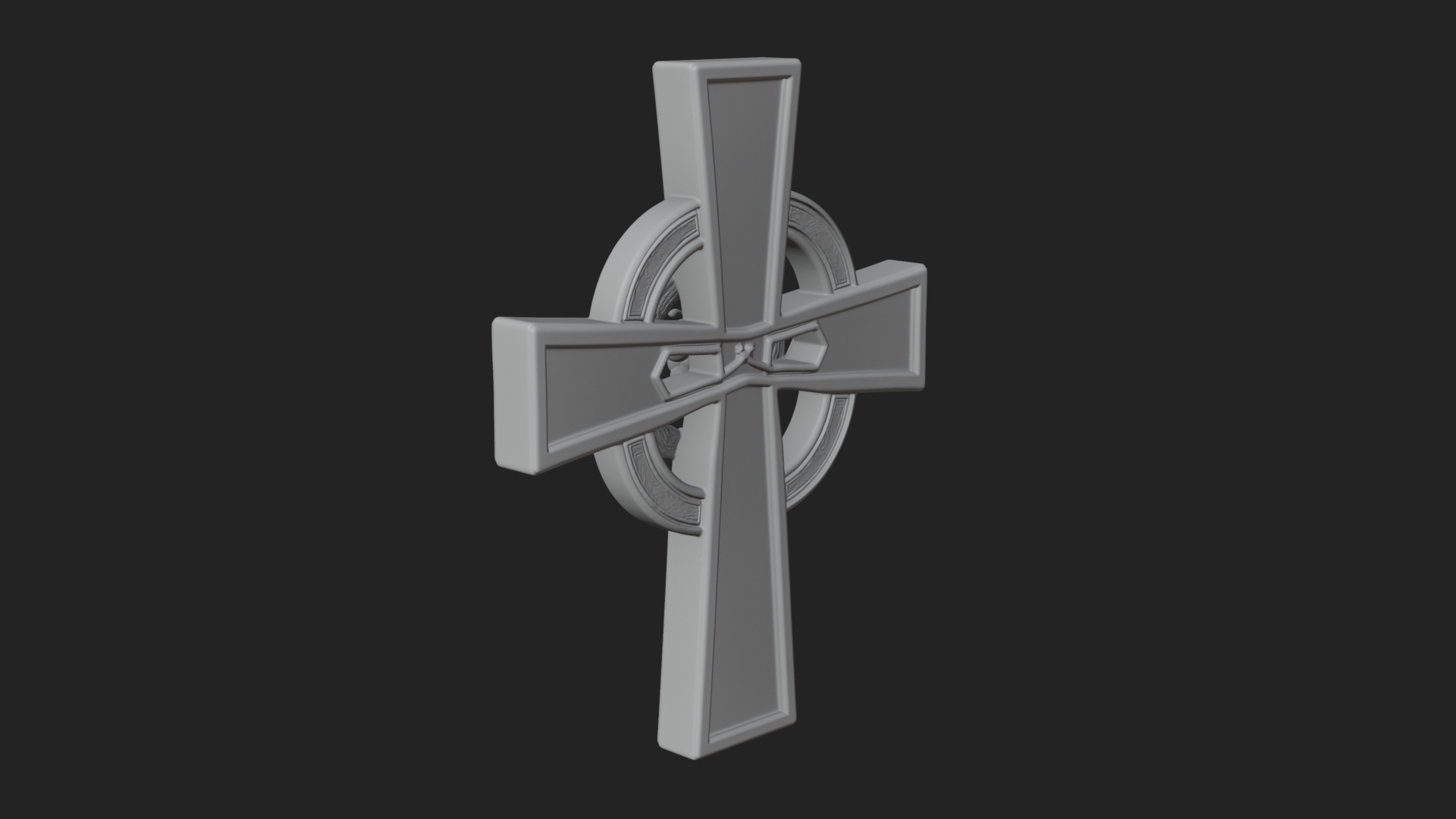 Carved Relief Wall Cross Design 167 3D Print Model 3D Model