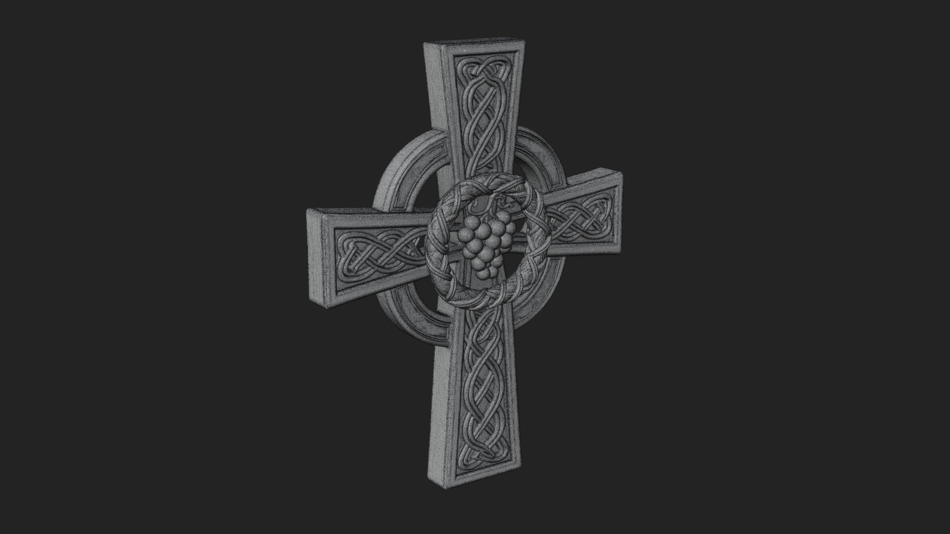 Carved Relief Wall Cross Design 167 3D Print Model 3D Model