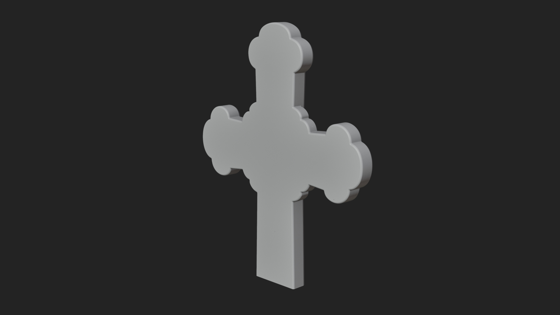 Carved Relief Wall Cross Design 17 3D Print Model 3D Model