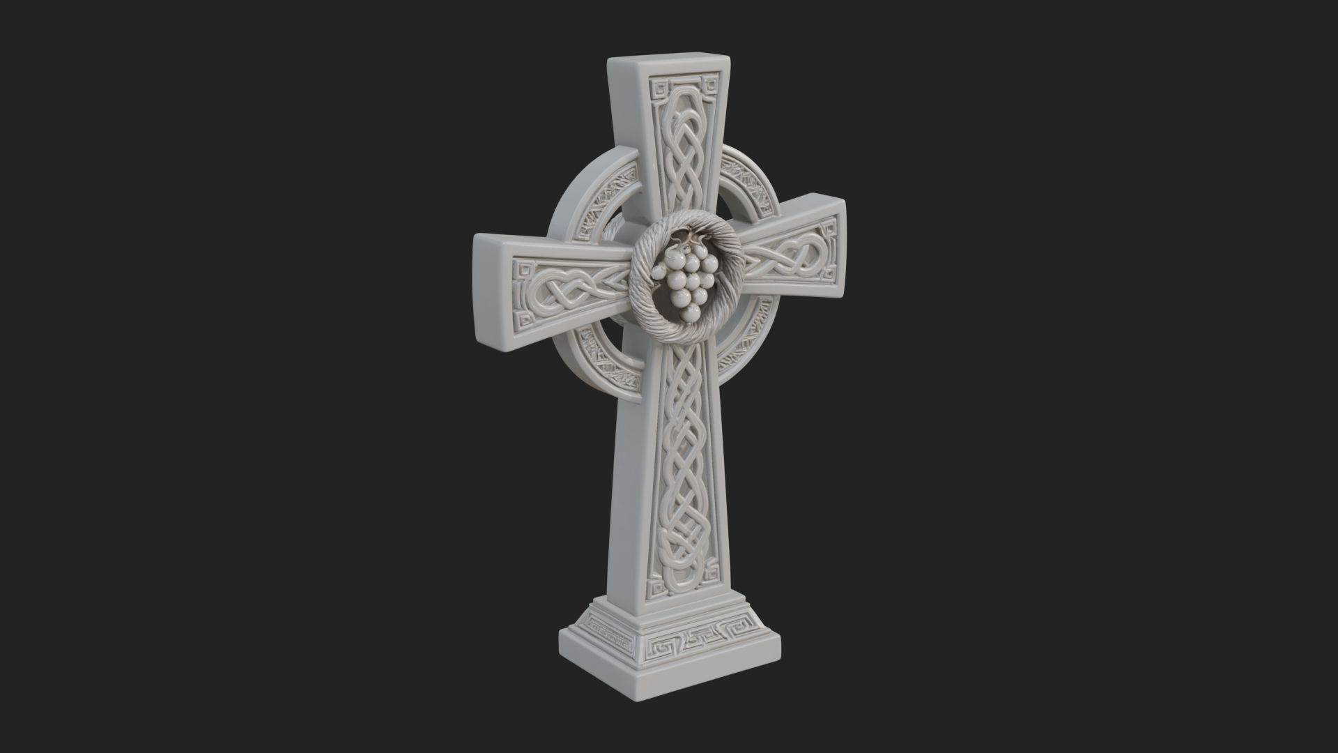 Carved Relief Wall Cross Design 170 3D Print Model 3D Model