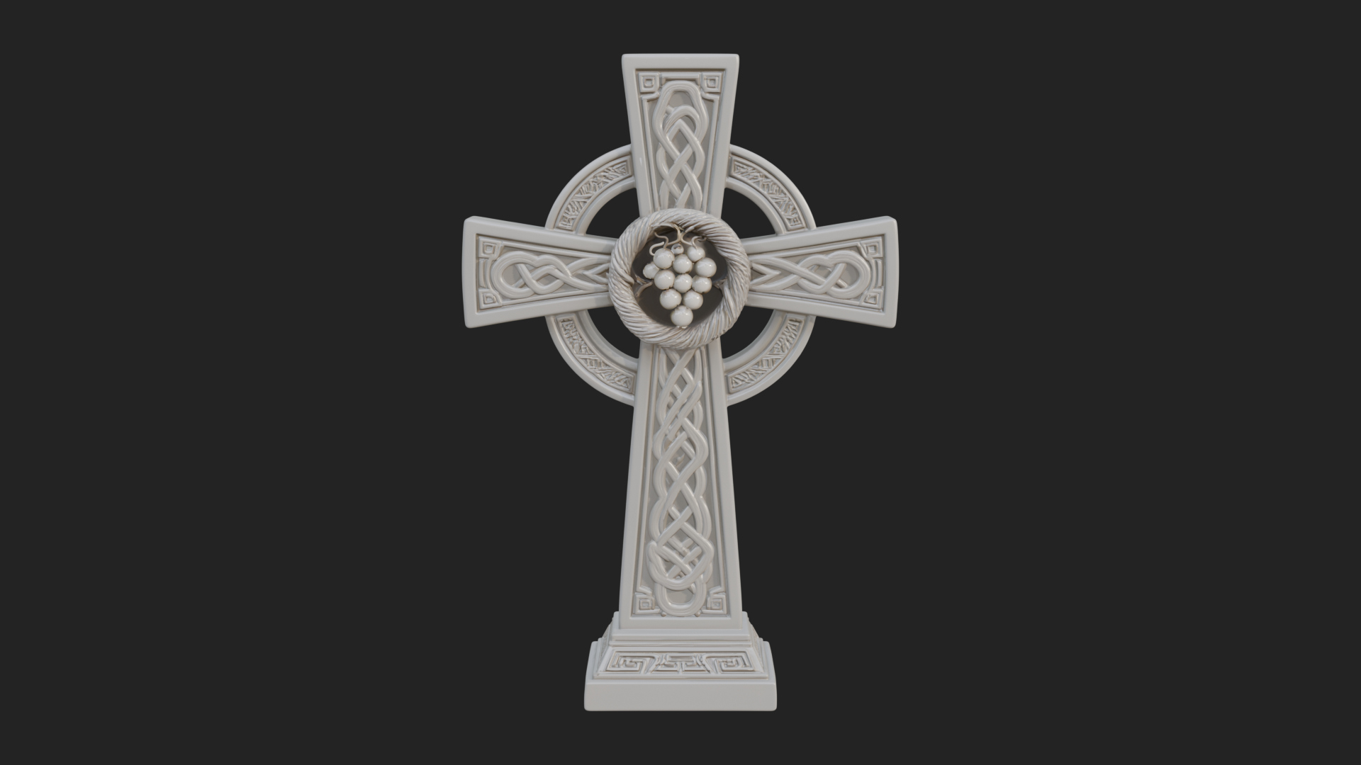 Carved Relief Wall Cross Design 170 3D Print Model 3D Model