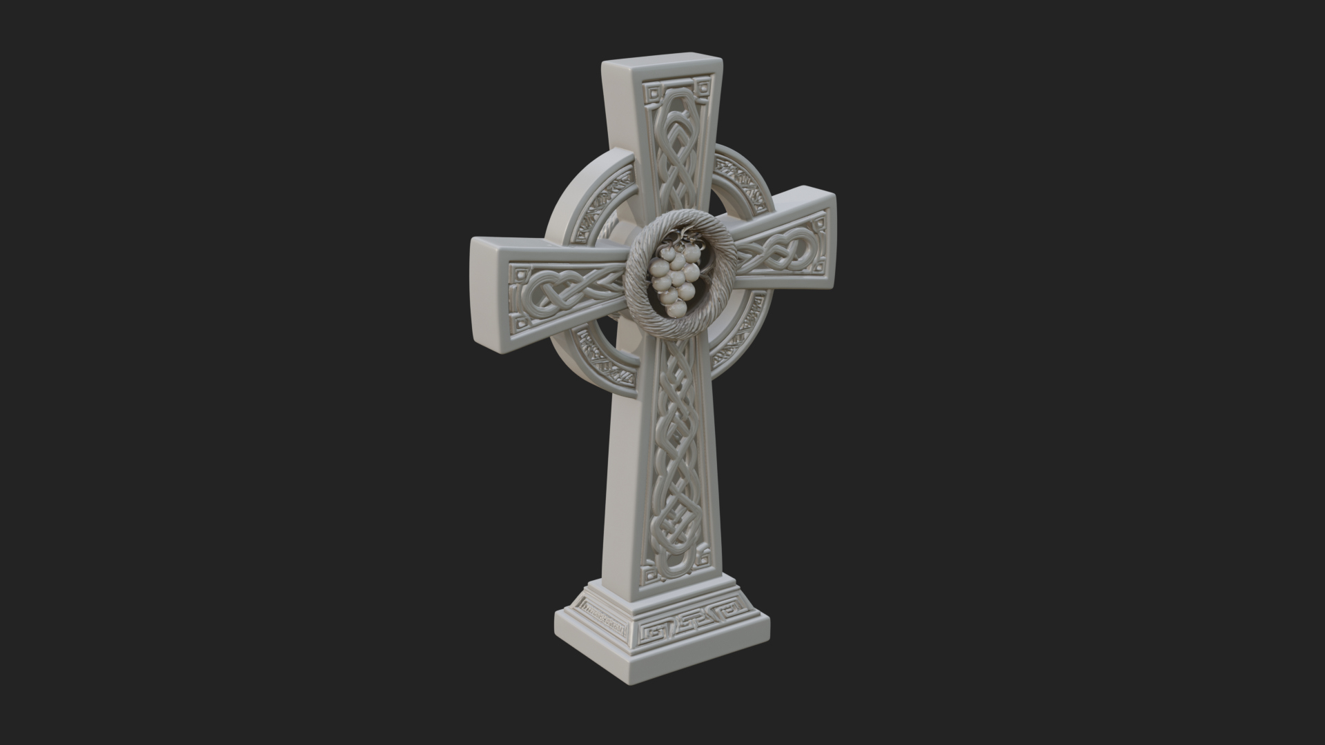 Carved Relief Wall Cross Design 170 3D Print Model 3D Model
