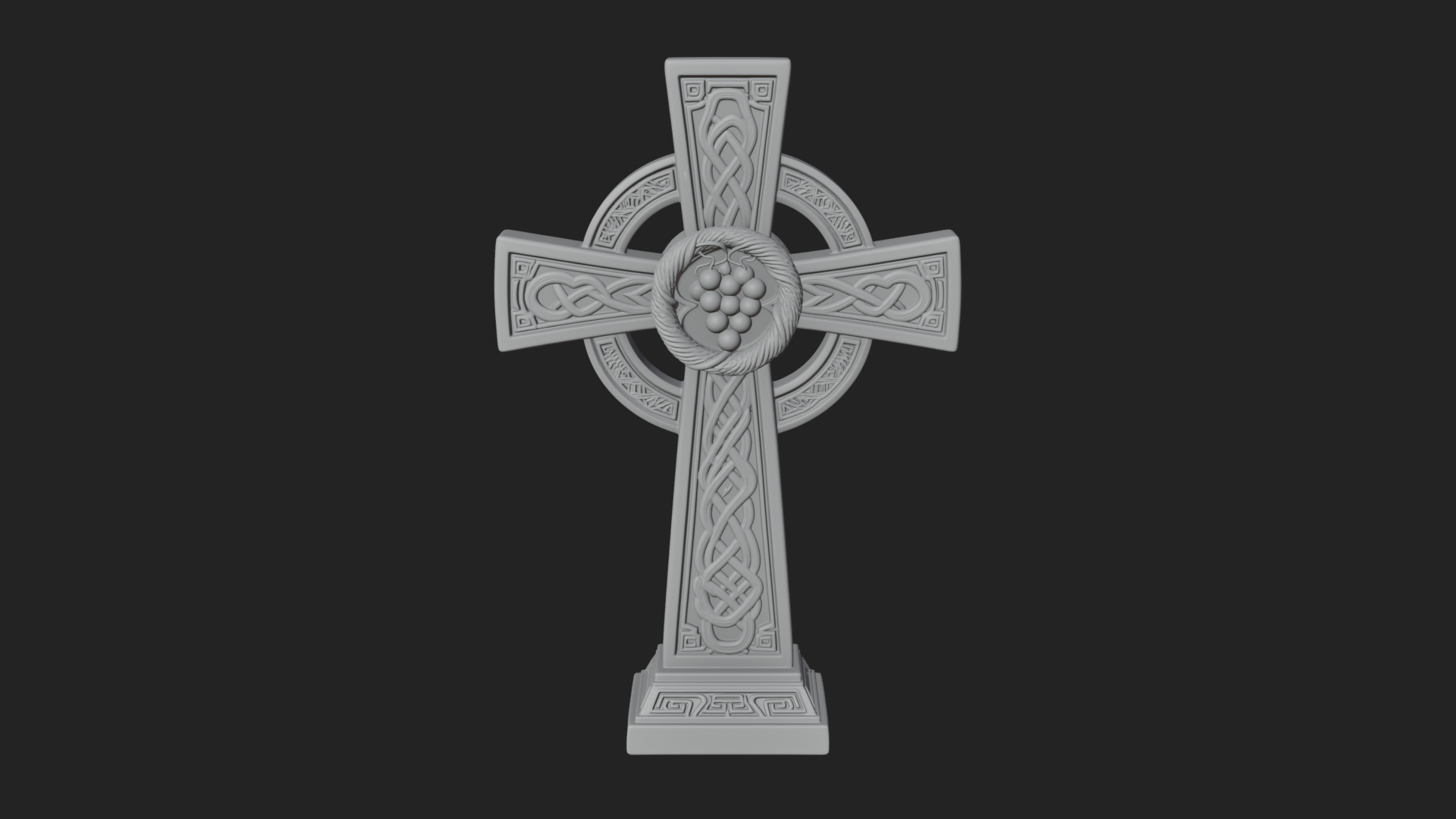 Carved Relief Wall Cross Design 170 3D Print Model 3D Model