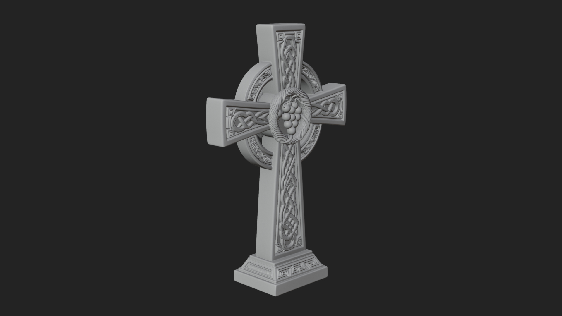 Carved Relief Wall Cross Design 170 3D Print Model 3D Model