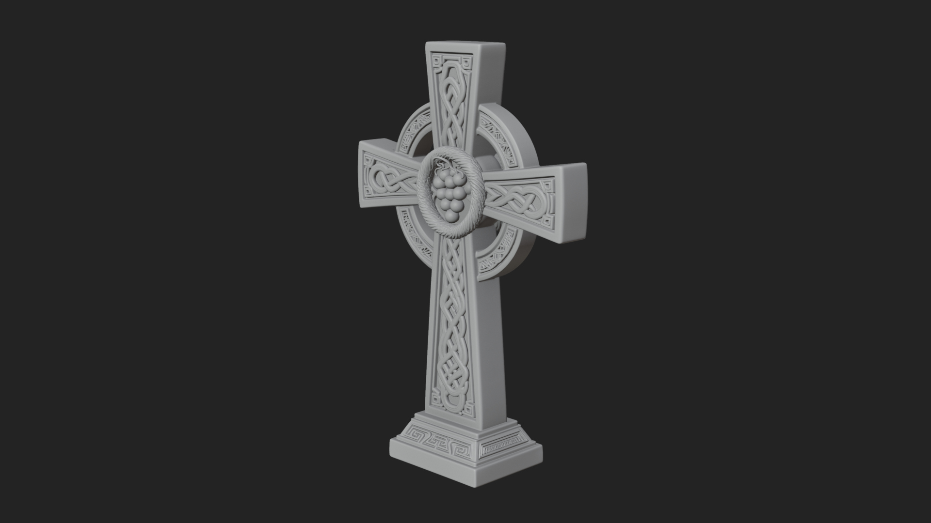 Carved Relief Wall Cross Design 170 3D Print Model 3D Model