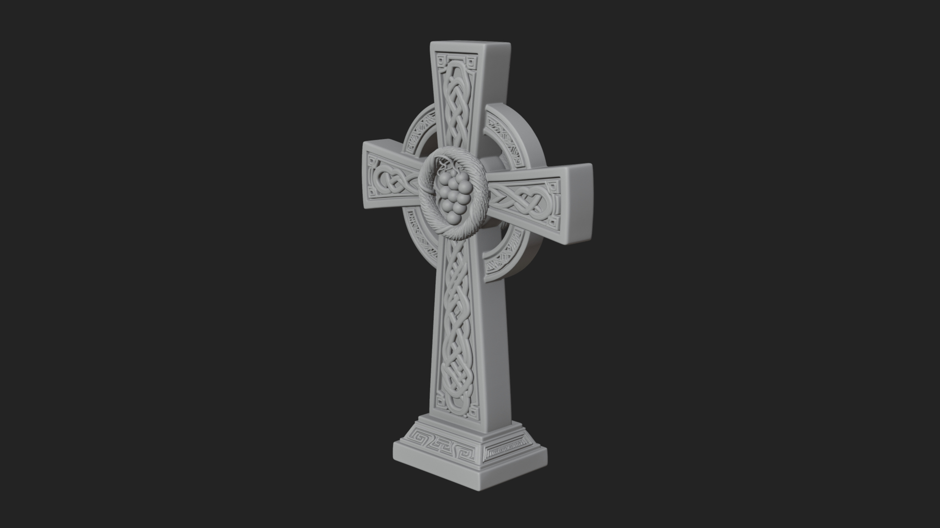 Carved Relief Wall Cross Design 170 3D Print Model 3D Model