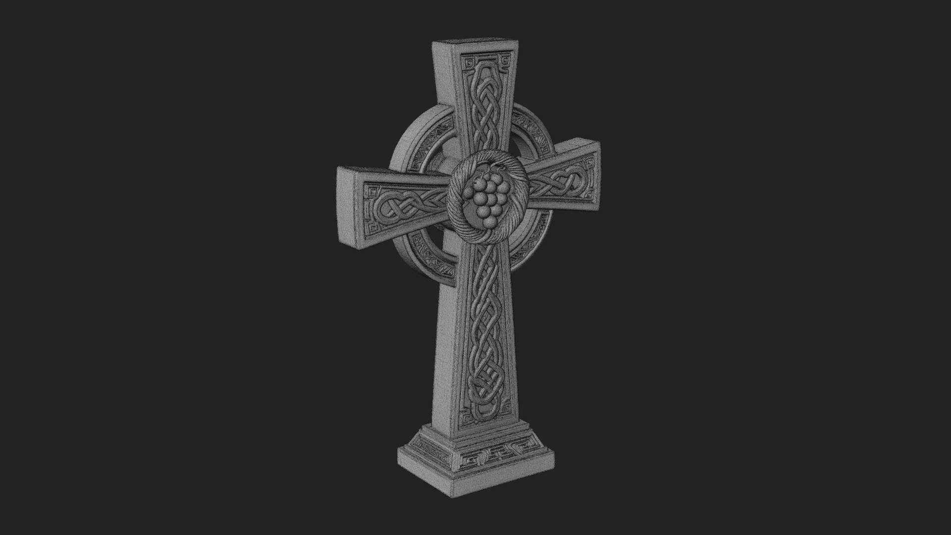 Carved Relief Wall Cross Design 170 3D Print Model 3D Model