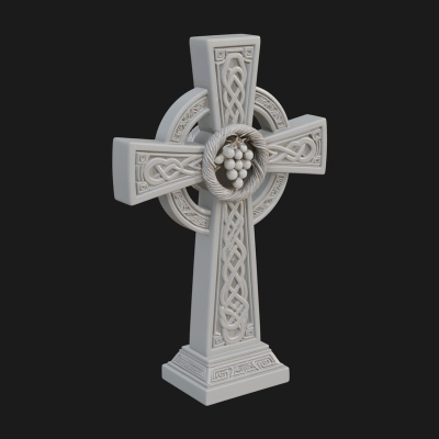 Carved Relief Wall Cross Design 170 3D Print Model