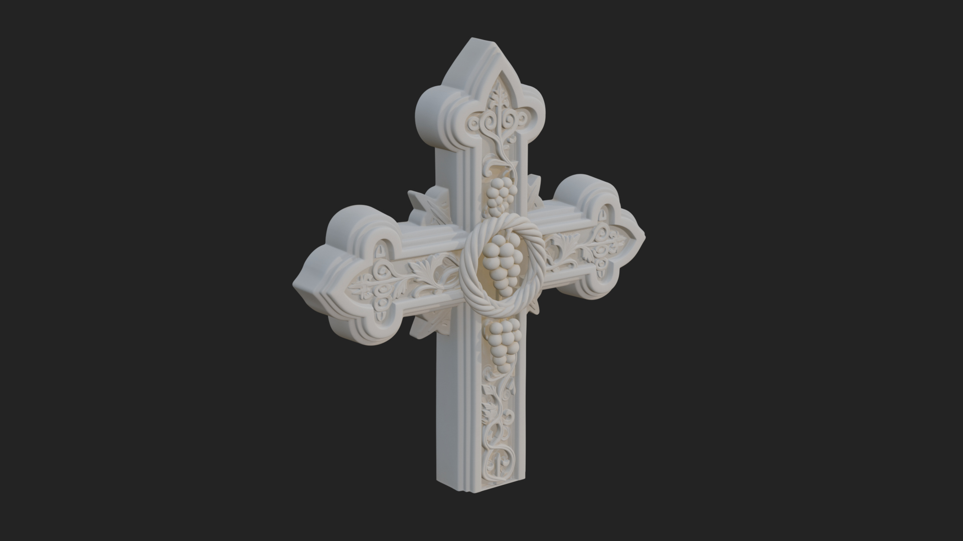 Carved Relief Wall Cross Design 171 3D Print Model 3D Model