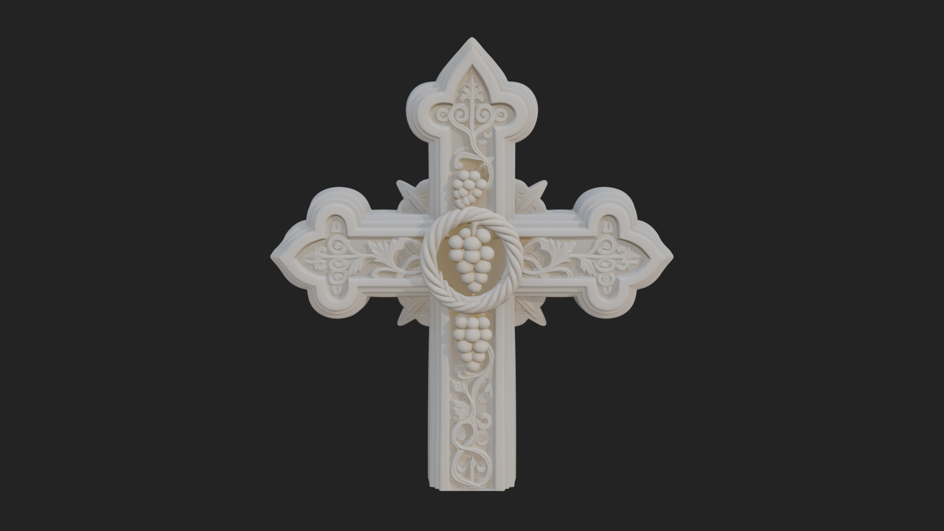 Carved Relief Wall Cross Design 171 3D Print Model 3D Model