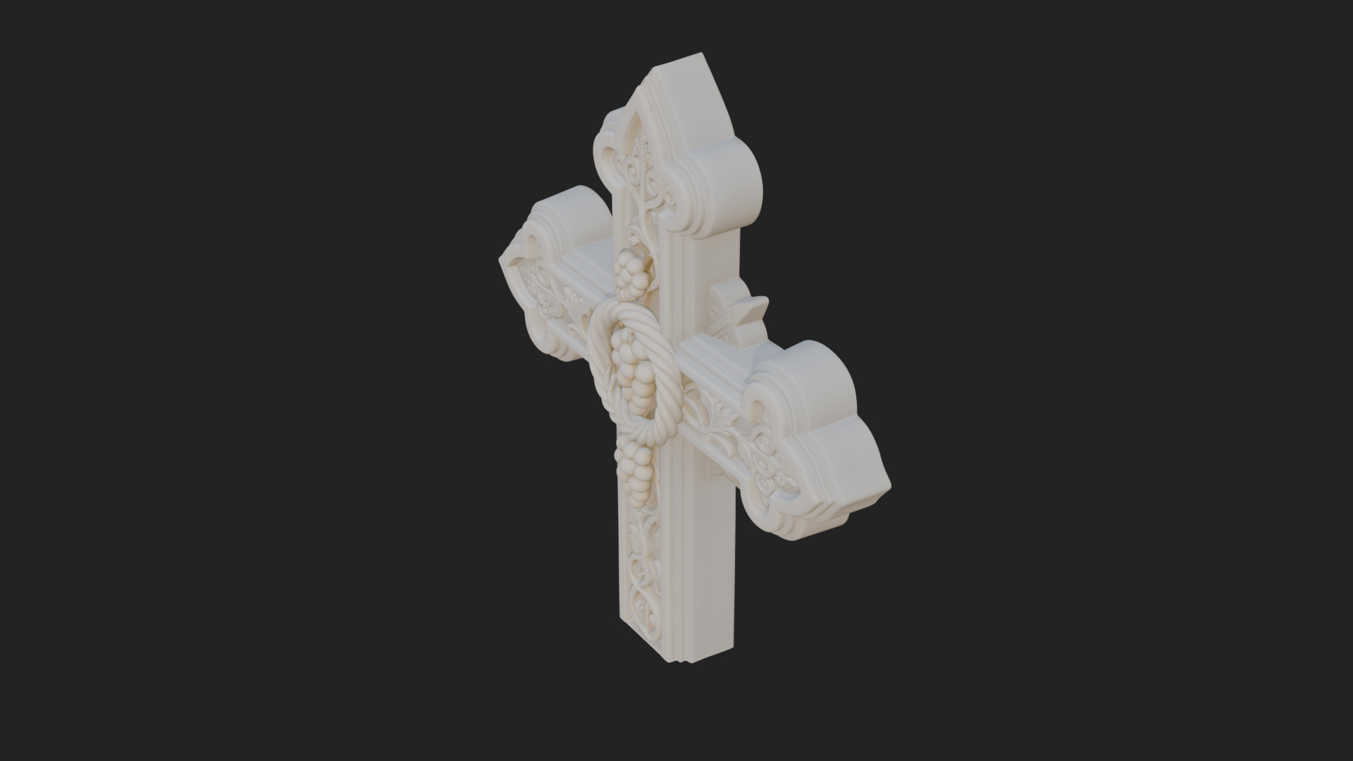 Carved Relief Wall Cross Design 171 3D Print Model 3D Model
