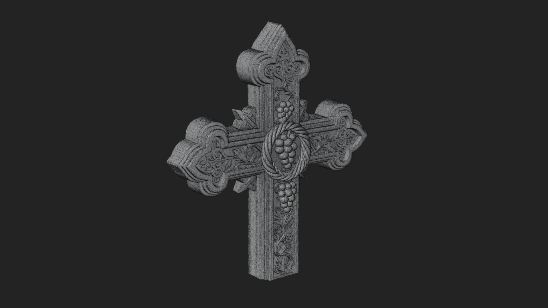 Carved Relief Wall Cross Design 171 3D Print Model 3D Model